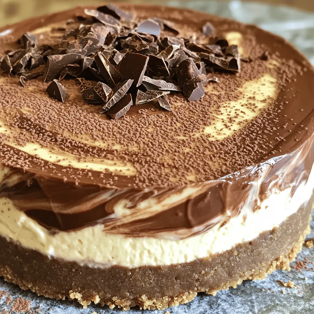 To make a No-Bake Nutella Cheesecake, you need a few key items. Here’s a list of what you'll need: - 1 ½ cups graham cracker crumbs - ½ cup unsalted butter, melted - 1 (8 oz) package cream cheese, softened - 1 cup Nutella - 1 cup heavy whipping cream - ½ cup powdered sugar - 1 teaspoon vanilla extract - A pinch of salt These ingredients come together to create a creamy and rich dessert. The graham cracker crumbs make a tasty crust, while the Nutella gives that lovely hazelnut-chocolate flavor. You can switch up some ingredients to make this cheesecake your own. Here are a few ideas: - Use crushed Oreos instead of graham crackers for a chocolate crust. - Substitute mascarpone cheese for cream cheese for a richer taste. - Swap Nutella with peanut butter for a different flavor profile. Feel free to get creative with what you have on hand. Garnishing your cheesecake adds a nice touch. Here are some ideas for making it look even better: - Sprinkle chocolate shavings on top for an elegant look. - Dust with cocoa powder for a classic finish. - Top with fresh berries for a splash of color and freshness. These garnishes not only make your cheesecake pretty but also add extra flavor. Enjoy the process of creating your own No-Bake Nutella Cheesecake with these tips! For the complete recipe, check out the Full Recipe section. To make the crust, gather your graham cracker crumbs and melted butter. In a medium bowl, mix these two until they blend well. The crumbs should feel moist but not soggy. Next, take a 9-inch springform pan and press the mixture into the bottom. Use the back of a measuring cup to pack it tightly. This step gives your crust a firm base for the cheesecake. Now, for the filling, start with a large bowl. Beat the softened cream cheese until it is smooth. Gradually add the Nutella, mixing until creamy. This step is key for a rich flavor. In another bowl, whip the heavy cream until it forms soft peaks. Then, add the powdered sugar, vanilla extract, and a pinch of salt. Continue whipping until stiff peaks form. Carefully fold the whipped cream into the Nutella mixture. Do this gently to keep the light texture. Pour the Nutella cheesecake filling over your prepared crust. Spread it evenly to ensure a nice look. Next, cover the pan with plastic wrap and place it in the fridge. Chill for at least 4 hours, but overnight is best. Once it’s set, carefully remove the sides of the springform pan. For a final touch, add chocolate shavings or a dusting of cocoa powder on top before serving. This no-bake Nutella cheesecake is now ready to delight your taste buds! For the full recipe, check earlier sections. Whipping cream is key for your No-Bake Nutella Cheesecake. Start with cold heavy cream. Cold cream whips better and faster. Use a clean bowl and whisk. This helps the cream whip up nicely. Whip the cream until it forms soft peaks. This means the cream looks fluffy but still holds a shape. If you whip too long, it turns into butter. So, watch closely! A few common mistakes can ruin your cheesecake. First, don’t skip softening the cream cheese. If it's cold, it won’t mix well. This makes lumps in your filling. Next, be gentle when folding the whipped cream into the Nutella mix. If you stir too hard, you’ll lose air. The cheesecake won’t be light and fluffy. Also, don’t rush the chilling time. If you cut it early, the cheesecake will be gooey. Patience is key for a perfect set! For the best texture, use full-fat cream cheese and heavy cream. These give a rich, creamy feel. Adding a pinch of salt boosts the flavor. It makes the sweetness pop! For extra yum, try adding a splash of vanilla extract. This adds depth to the Nutella flavor. Lastly, use chocolate shavings or cocoa powder for garnish. This makes each slice look fancy and taste great. For a complete guide, check the Full Recipe. {{image_2}} You can add a fun twist to your no-bake Nutella cheesecake. To make a chocolate hazelnut swirl, take some extra Nutella. Warm it slightly to make it easier to work with. After you mix the cream cheese and Nutella, swirl in this warm Nutella. Use a knife or a spatula to create pretty patterns. This adds both flavor and a beautiful look! Not a fan of Nutella? No problem! You can switch it up. Try using different spreads like peanut butter or cookie butter. You can even use pureed fruits like strawberries or mangoes. Just blend them in with the cream cheese. Adjust the sugar to fit the flavor you choose. Each option gives you a unique cheesecake experience. Want a lighter version? You can use Greek yogurt instead of cream cheese. It gives a tangy taste and cuts the fat. For the crust, use almond flour instead of graham cracker crumbs. For a sweetener, try honey or maple syrup. These changes keep the flavor while making it a bit healthier. You can enjoy a tasty treat without the guilt! For the full recipe, check out the Decadent No-Bake Nutella Cheesecake. You can store leftover no-bake Nutella cheesecake in the fridge. Use an airtight container to keep it fresh. Wrap the cheesecake tightly with plastic wrap if you do not have a container. This will help prevent it from drying out. The cheesecake can last up to five days in the fridge. If you want to save some for later, freezing is a great option. First, let the cheesecake chill completely in the fridge. Then, wrap it well in plastic wrap. After that, place it in a freezer-safe container or bag. This way, it will stay safe for up to three months. When you’re ready to enjoy it again, move it to the fridge to thaw overnight. You do not need to reheat this cheesecake. It tastes best cold and creamy. When serving, take it out of the fridge for about 10 minutes before slicing. This will make it easier to cut. You can also add extra toppings, like chocolate shavings or whipped cream, just before serving for a special touch. For the full recipe, check out the link provided. No-Bake Nutella Cheesecake lasts about 5 to 7 days in the fridge. Store it in an airtight container. This keeps it fresh and tasty. The flavors will meld over time, making it even more delicious! Yes, you can make this cheesecake ahead of time. It is great for parties or gatherings. Just prepare it a day before, and let it chill overnight. This allows the cheesecake to set properly. It will be ready when you need it! If you want a substitute for heavy cream, use coconut cream or whipped coconut milk. These options provide a nice texture and flavor. You can also use Greek yogurt for a lighter version. Just remember, the taste might change slightly! You learned how to make a tasty no-bake Nutella cheesecake. We covered key ingredients, step-by-step instructions, and tips to avoid mistakes. You can customize it with different flavors or healthier options. Proper storage also keeps your cheesecake fresh longer. Enjoy this dessert for any occasion! Make it your own and get creative with toppings. This dessert is easy, fun, and sure to impress.