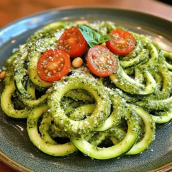Zucchini Noodles with Pesto Fresh and Flavorful Meal