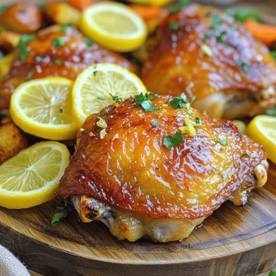 Lemon Garlic Roasted Chicken Thighs Savory Delight
