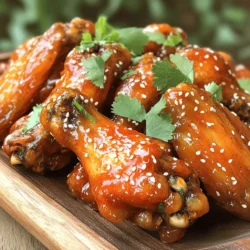 - 2 lbs chicken wings - 1/4 cup Sriracha sauce - 1/4 cup honey - 2 tablespoons soy sauce - 1 tablespoon rice vinegar - 1 teaspoon garlic powder - 1/2 teaspoon ginger powder - 1/4 teaspoon black pepper - 1 tablespoon sesame oil - Fresh cilantro - Sesame seeds I love using fresh ingredients for my Spicy Sriracha Honey Wings. The chicken wings are the star here. They soak up all the flavors well. Sriracha sauce brings heat, while honey adds sweetness. This combo makes the wings so tasty! I also use soy sauce to add a rich umami flavor. Rice vinegar gives a nice tang. Garlic and ginger powder bring depth to each bite. Black pepper adds a little kick, and sesame oil gives a nutty taste. For garnishing, I like to use fresh cilantro. It adds a pop of color and fresh flavor. Sesame seeds bring a nice crunch. Together, these ingredients create a dish that’s not only fun to eat but also looks great on the table. Check out the Full Recipe for detailed steps on how to prepare these wings. - Preheat oven to 400°F (200°C). - Line a baking tray with aluminum foil and place a wire rack on top. - In a bowl, combine Sriracha, honey, soy sauce, rice vinegar, garlic powder, ginger, black pepper, and sesame oil. - Mix well until everything blends nicely. - Toss the wings in the marinade. Make sure they are fully coated. - Let the wings marinate for at least 30 minutes in the fridge. This step helps deepen the flavor. - Place the marinated wings on the wire rack in a single layer. This helps them cook evenly. - Bake the wings for 30 to 35 minutes. Turn them halfway for even cooking. They should be golden brown and crispy. - For extra crispiness, broil the wings on high for 2 to 3 minutes. Watch closely to avoid burning. - Once done, drizzle any leftover marinade over the wings and toss to coat. - Serve hot, garnished with fresh cilantro and sesame seeds for a lovely finish. You’ll find this method easy and the wings truly delicious. For the full recipe, check the detailed instructions! Marinating wings is key. It adds flavor and keeps them juicy. For the best taste, marinate your wings for at least 30 minutes. If you have more time, a few hours or overnight is even better. The longer they soak, the more flavor they absorb. To make your wings super crispy, use a wire rack. This lets the hot air circulate around the wings while they bake. Place the wings in a single layer on the rack. Bake them at 400°F (200°C) for 30 to 35 minutes. Turn them halfway through for even cooking. If you want that extra crunch, broil them for a few minutes at the end. Just keep an eye on them to avoid burning. These wings pair well with many sides. Try them with coleslaw or a fresh salad. For dipping, ranch or blue cheese sauce works great. You can also use a spicy mayo or garlic aioli for a fun twist. Enjoy your flavorful meal! {{image_2}} You can make your wings even spicier. Try using different hot sauces. Some great options are: - Habanero sauce for a fiery kick - Chipotle sauce for a smoky flavor - Jalapeño sauce for a milder heat If you want to adjust the sweetness, swap honey with maple syrup. Maple syrup adds a rich flavor while still keeping it sweet. You can cook these wings in an air fryer for a fast option. Set the air fryer to 375°F (190°C). Cook the wings for about 25 minutes. Make sure to shake the basket halfway through for even cooking. Grilling is another fun way to make these wings. Preheat your grill to medium-high heat. Cook the wings for about 20-25 minutes, turning often. This gives them a nice char and smoky taste. Try different garnishes and toppings for added flavor. You can serve the wings with: - Chopped green onions for a fresh crunch - Lime wedges for a zesty finish - Crumbled blue cheese for a creamy touch For a creative presentation, use a large platter. Arrange the wings in a circular pattern. Place garnishes in the center. This makes your dish look appealing and fun! To store your spicy Sriracha honey wings, first let them cool down. Place them in a shallow container. Make sure it has a tight lid to keep them fresh. You can also use a resealable plastic bag. This helps save space in your fridge. Store them in the refrigerator for up to three days. To reheat wings and keep them crispy, use the oven. Preheat your oven to 350°F (175°C). Place the wings on a baking sheet. Heat them for about 10-15 minutes. Flip them halfway through to warm them evenly. If you want a quick option, use the microwave. Place wings in a microwave-safe dish. Cover with a damp paper towel and heat in short bursts. Check often to avoid drying them out. You can freeze your spicy wings for later meals. Place cooled wings in a freezer-safe bag. Remove as much air as possible. This helps prevent freezer burn. Label the bag with the date. These wings will stay good for up to three months in the freezer. When you're ready to eat, thaw them overnight in the fridge before reheating. For the best taste, always reheat them in the oven. For the full recipe, check out the earlier sections! Spicy Sriracha Honey Wings are a delicious dish of chicken wings. They combine heat from Sriracha and sweetness from honey. This mix creates a bold flavor that excites your taste buds. The dish is sticky, spicy, and perfect for gatherings or game days. You can enjoy them baked for a healthier twist while still getting that crispy texture. For the best flavor, I recommend marinating the wings for at least 30 minutes. You can marinate them longer, up to 24 hours, for a deeper taste. If you are in a rush, you can skip this step, but marinating really boosts the flavor. Yes, you can use frozen chicken wings for this recipe. Just remember to thaw them first before marinating. Thawing in the fridge overnight is best. After thawing, follow the same steps as for fresh wings. This way, you still get that great flavor and texture. If you need a substitute for Sriracha, try using hot sauce, chili paste, or gochujang. Each of these options will add heat but may change the flavor slightly. Hot sauce is thinner, while gochujang is thicker and sweeter. Adjust the amount to fit your taste. Spicy Sriracha Honey Wings are easy to make and packed with flavor. We explored the ingredients, from chicken wings to tasty spices. You learned step-by-step how to prepare, cook, and serve these delicious wings. Tips for marinating and cooking helped ensure crunchy, tasty results. In closing, these wings are perfect for any gathering. Enjoy experimenting with different flavors and cooking methods. The fun of cooking lies in trying new ideas. Don’t hesitate to make these wings your own!