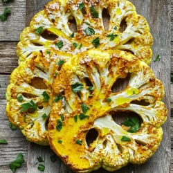 To make roasted cauliflower steaks, you need a few simple items. Here’s what you will use: - 1 large head of cauliflower - 3 tablespoons olive oil These two ingredients are the base for your dish. The cauliflower gives you the main flavor and texture. The olive oil helps it roast nicely and adds richness. Next, you’ll add some seasonings to boost the flavor. Here’s what to include: - 1 teaspoon smoked paprika - 1 teaspoon garlic powder - 1/2 teaspoon cumin - 1/2 teaspoon turmeric - Salt and pepper to taste These spices create a warm, savory taste. Smoked paprika gives a nice depth. Garlic powder adds a zing. Cumin and turmeric add earthiness and color. Salt and pepper enhance all the flavors. For an extra kick, you can add these optional ingredients: - Fresh parsley for garnish - Optional: 1/4 cup tahini for drizzling Fresh parsley brightens the dish. Tahini gives a creamy texture and a nutty flavor. You can use tahini if you want a richer taste. You can find the full recipe above to guide you through the cooking process. Enjoy your flavorful roasted cauliflower steaks! 1. First, preheat your oven to 425°F (220°C). This helps the cauliflower get nice and crispy. 2. Next, remove the leaves from the cauliflower. Trim the stem so it sits flat on the cutting board. 3. Carefully slice the cauliflower into 3/4-inch thick steaks. Aim for about 3-4 steaks. If any florets break off, save them for later. 4. In a small bowl, mix olive oil, smoked paprika, garlic powder, cumin, turmeric, salt, and pepper. This will be your tasty marinade. 5. Brush both sides of each cauliflower steak with this marinade. Make sure they are well-coated. Toss any reserved florets in the leftover marinade too. 6. Place the cauliflower steaks on a baking sheet lined with parchment paper. Arrange them in a single layer. 7. Roast in the oven for about 25-30 minutes. Flip the steaks halfway through. They should turn golden brown and become tender. 8. In the last 5 minutes, add the reserved florets to the baking sheet. This will give them extra flavor and texture. 9. After roasting, remove the baking sheet from the oven. Let the cauliflower cool slightly before serving. 10. Garnish your steaks with chopped fresh parsley. If you like, drizzle some tahini on top for added flavor. For the full recipe, check the details above. Enjoy your delicious roasted cauliflower steaks! To get the best roasted cauliflower steaks, start with a large head of cauliflower. Cut it carefully into thick slices, about 3/4 inch each. This thickness helps the steaks stay juicy and tender. Always make sure to keep the slices intact. If they break, you can roast those florets too. They will add more flavor to your dish. For great flavor, use a mix of spices in the marinade. Olive oil, smoked paprika, garlic powder, cumin, and turmeric work well together. These spices give the cauliflower a nice taste. Brush both sides of the steaks with the marinade. Letting them sit for a few minutes before roasting can also boost the flavor. Roasting at a high temperature, around 425°F, helps create a crispy outside while keeping the inside soft. You don't need a lot of fancy tools to make roasted cauliflower steaks. A sharp knife and a cutting board are essential for slicing the cauliflower. Use a baking sheet lined with parchment paper to prevent sticking. A basting brush helps apply the marinade evenly. If you have a meat thermometer, it can help check if the steaks are done, but it’s not necessary. The best tool you have is your own taste. Trust your instincts to know when they are ready. For the full recipe on how to make these delicious roasted cauliflower steaks, check out the [Full Recipe]. {{image_2}} You can change the taste of roasted cauliflower steaks easily. Here are some ideas: - Herb Mix: Use fresh herbs like rosemary or thyme. They add a lovely aroma. - Spicy Kick: Add red pepper flakes or chili powder for heat. - Citrus Twist: Squeeze fresh lemon juice before serving for brightness. Mix and match these flavors to suit your taste. You can also try different spices like curry or za'atar. Each will give your dish a unique flair. Serving your cauliflower steaks with sauces can enhance their flavor. Here are some great options: - Tahini Sauce: Drizzle tahini for a nutty flavor. - Chimichurri: This fresh sauce made with herbs adds a vibrant touch. - Yogurt Sauce: Mix yogurt with garlic and lemon for a creamy dip. Feel free to experiment with sauces. Each will change the dish in fun ways. You can also cook cauliflower steaks using different methods. Here’s how: - Grilling: Preheat your grill. Brush the steaks with oil and grill for about 5-7 minutes on each side. This adds a nice smoky flavor. - Air Frying: Set your air fryer to 400°F (200°C). Cook the cauliflower for about 15-20 minutes. This method gives a crispy texture without much oil. These methods can make your cauliflower steaks even more exciting. Try the full recipe for a delicious meal. To keep your leftover roasted cauliflower steaks fresh, place them in an airtight container. Make sure to let them cool down first. You can store them in the fridge for up to three days. This method helps keep the taste and texture intact. When you’re ready to enjoy your leftovers, use the oven for the best results. Preheat it to 350°F (175°C). Place the steaks on a baking sheet for about 10-15 minutes. This warms them up and keeps them crispy. You can also use a microwave, but be aware it may make them soft. If you want to save your roasted cauliflower steaks for later, freezing works well. First, let them cool completely. Then, wrap each steak in plastic wrap. Place them in a freezer-safe bag. They can last up to three months in the freezer. When you're ready to eat, thaw them in the fridge overnight before reheating. For more detailed cooking steps, check out the Full Recipe. You can tell when cauliflower steaks are done by their color and texture. They should be golden brown and tender when pierced with a fork. The edges should look crispy, giving them a nice bite. Cooking time is usually about 25-30 minutes at 425°F. Flip them halfway to ensure even cooking. Always keep an eye on them to avoid burning. Yes, you can prepare cauliflower steaks in advance. Slice the cauliflower and keep the steaks in the fridge for up to 24 hours. You can also marinate them ahead of time. Just cover them tightly to keep them fresh. When you are ready to cook, simply place them on a baking sheet and roast. Roasted cauliflower steaks pair well with many sides. Some great options are: - Quinoa salad with tomatoes and herbs - Creamy mashed potatoes - A simple green salad with lemon vinaigrette - Steamed asparagus or green beans - Hummus or tahini dip for extra flavor These sides complement the rich, smoky taste of the steaks. For more ideas, check out the Full Recipe. Roasted cauliflower steaks are easy and tasty. We covered ingredients, cooking steps, and tips to enhance flavor. You learned how to store leftovers for future meals. Enjoy trying various flavors and cooking methods to keep things fun. Remember, experimenting makes cooking exciting and keeps it fresh. Dive in, and make your roasted cauliflower steaks a hit!