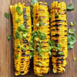 To make delicious Chipotle Lime Grilled Corn Ribs, you will need these fresh ingredients: - 4 ears of corn, husked and cleaned - 2 tablespoons olive oil - 1 teaspoon chipotle powder - 1 teaspoon smoked paprika - 1 teaspoon garlic powder - Zest of 1 lime - Juice of 2 limes - 1 tablespoon honey or agave syrup - Salt and pepper to taste - Fresh cilantro, chopped (for garnish) These ingredients come together to create a tasty blend of flavors. The chipotle powder gives a nice kick, while the lime adds a zesty touch. The honey balances the spices with a hint of sweetness. Each bite is a mix of smoky, spicy, and tangy notes that will make your taste buds dance. You can find the full recipe in the section above. Enjoy making this dish with your family and friends! Start by removing the kernels from the corn cobs. Use a sharp knife and slice downward to get clean cuts. Then, cut each cob in half. For thicker ribs, cut the cobs into thirds instead. This gives you more bite and a heartier texture. In a bowl, whisk together the olive oil, chipotle powder, smoked paprika, garlic powder, lime zest, lime juice, honey, salt, and pepper. Mix well until combined. Marinating is key. Let the corn sit in this mix for about 15 minutes. This time helps the flavors soak in deeply. Preheat your grill to medium-high heat. You want it hot for the best grill marks. Toss the corn ribs in the chipotle lime mixture. Make sure they are fully coated. Once the grill is ready, place the corn ribs on the grates. Grill for about 5-7 minutes on each side. Look for nice grill marks and a bit of caramelization. Remember to turn them halfway through. Once done, remove the corn ribs from the grill. Drizzle with more lime juice if you like. Finish by garnishing with fresh cilantro. For the full recipe, check the earlier section. Seasoning is key for great taste. Use salt and pepper to boost flavor. The chipotle powder adds a smoky kick, while lime gives a refreshing zest. Mix these spices well in your marinade. Let the corn ribs sit in this mix for about 15 minutes. This marination time really helps the flavors soak in. You can even marinate for a few hours if you want a stronger taste. For the best grill settings, aim for medium-high heat. This temperature helps get nice grill marks while cooking the corn ribs evenly. To check for doneness, look for deep grill marks and a slight caramelization. The corn should be tender but not mushy. If you press the corn ribs gently, they should feel soft. Chipotle Lime Grilled Corn Ribs pair well with grilled meats, tacos, or a fresh salad. You can serve them with a side of lime wedges for extra zest. For a vibrant dish, add chopped cilantro on top just before serving. This not only adds color but also enhances the flavor. You can also drizzle a bit more lime juice for a zesty finish. For the full recipe, check out the complete guide to make your grilling experience easy and fun! {{image_2}} To make your Chipotle Lime Grilled Corn Ribs even tastier, try adding unique flavors. You can mix in some cumin or chili powder for a deeper warmth. If you enjoy a bit of sweetness, consider adding pineapple juice or coconut milk to your marinade. Adjust the spice level to suit your taste. If you prefer mild flavors, use less chipotle powder. If you want more heat, add a pinch of cayenne or some diced jalapeños. You don't have to grill your corn ribs to enjoy them. Oven roasting is a great choice. Preheat your oven to 425°F (220°C). Place the marinated corn ribs on a baking sheet and roast for about 20 minutes. Flip them halfway to get an even cook. Another fun method is using an air fryer. Set it to 400°F (200°C) and cook the corn ribs for about 12-15 minutes. This method gives you a crispy texture without the need for a grill. Garnishes can elevate your dish. Try adding crumbled feta or cotija cheese on top for a salty kick. You can also sprinkle some chili flakes for added heat. Avocado slices or guacamole make a creamy topping that pairs well with the spicy corn ribs. Fresh radishes add a crunchy contrast, too. Get creative with your garnishes to make your corn ribs truly unique. For the full recipe, check out the details above! To store your Chipotle Lime Grilled Corn Ribs in the fridge, place them in an airtight container. This helps keep them fresh. Make sure to let them cool down before sealing. They can stay good for about three to four days. For best results, keep the corn ribs whole. This keeps their flavor intact. When you are ready to enjoy your leftovers, use safe reheating methods. You can use the stove or microwave. If using the stove, heat a skillet over medium heat. Add a little oil, then warm the corn ribs for about five minutes. This helps keep the ribs crispy. In the microwave, heat them for 30 seconds to one minute. Always check if they are warm enough. If you want to freeze your grilled corn ribs, first wrap them tightly in plastic wrap. Then, place them in a freezer-safe bag. This helps prevent freezer burn. They can last for up to three months. When you are ready to eat, thaw them in the fridge overnight. To reheat, use the oven or air fryer for best results. This keeps the texture and flavor just right. Grilling corn ribs takes about 10 to 15 minutes. Start by preheating your grill to medium-high heat. Then, grill the corn ribs for 5 to 7 minutes on each side. You want them to get nice grill marks and start to caramelize. This timing works best for perfect texture and flavor. Yes, you can prepare corn ribs ahead of time. Cut the kernels off the cobs and marinate them. Store them in the fridge for up to 24 hours. When you are ready, simply grill them as directed. This makes it easy for parties or busy weeknights. Corn ribs pair well with many dishes. You can serve them with grilled meats like chicken or steak. They also go great with tacos or a fresh salad. For a complete meal, add rice or quinoa on the side. Their smoky and zesty flavor adds a fun twist to any plate. You can easily change the spice level. For a mild version, use less chipotle powder. For medium spice, keep the recipe as is. If you want it hot, add more chipotle or some cayenne pepper. Taste as you go to find the right heat for you. In this article, I covered how to make Chipotle Lime Grilled Corn Ribs. We explored the ingredients, step-by-step instructions, and tips for great flavor. You can experiment with different cooking methods and garnishes to customize your dish. Remember to store leftovers properly to keep them fresh. Grilled corn ribs are not only tasty but also fun to make. Enjoy these unique flavors at your next meal or gathering. Happy grilling!