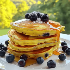 Fluffy Buttermilk Blueberry Pancakes Easy Recipe
