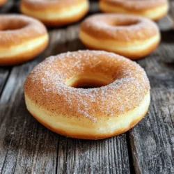 - 1 cup all-purpose flour - 1/3 cup granulated sugar - 1 teaspoon baking powder - 1/2 teaspoon baking soda - 1/4 teaspoon salt - 1/2 teaspoon ground cinnamon (plus extra for dusting) - 1/2 cup buttermilk - 1 large egg - 2 tablespoons unsalted butter, melted - 1 teaspoon vanilla extract - 1/4 cup granulated sugar (for coating) - 1 tablespoon ground cinnamon (for coating) These ingredients form the base of your donuts. The all-purpose flour gives shape, while granulated sugar adds sweetness. The baking powder and baking soda help the donuts rise. Ground cinnamon infuses a warm, cozy flavor, making these treats irresistible. - Buttermilk alternatives (like yogurt or milk mixed with vinegar) - Flavor variations (consider adding vanilla or nutmeg for a twist) You can use buttermilk or a substitute. Yogurt mixed with a bit of milk works great too. If you want to switch things up, consider adding a touch of nutmeg or extra vanilla. These options can enhance the taste and make your donuts unique. - Air fryer - Donut pan - Mixing bowls An air fryer is key for cooking these donuts quickly and evenly. A donut pan helps shape them perfectly. You will also need mixing bowls to combine your ingredients. With this equipment, you are ready to make the best air fryer cinnamon sugar donuts. For the full recipe, check out the instructions above. Preheating the air fryer First, you need to preheat your air fryer to 350°F (175°C). This step ensures the donuts cook evenly and become fluffy. Mixing dry and wet ingredients In a large bowl, whisk together the dry ingredients. Combine 1 cup of all-purpose flour, 1/3 cup of granulated sugar, 1 teaspoon of baking powder, 1/2 teaspoon of baking soda, 1/4 teaspoon of salt, and 1/2 teaspoon of ground cinnamon. In another bowl, mix 1/2 cup of buttermilk, 1 large egg, 2 tablespoons of melted unsalted butter, and 1 teaspoon of vanilla extract. Pour the wet mixture into the dry and stir gently. Avoid overmixing to keep the donuts soft. Filling the donut pan Next, lightly grease your donut pan with non-stick spray. Spoon the batter into each donut cavity, filling them about 2/3 full. This allows room for the donuts to rise without spilling over. Air frying process (timing & temperature) Place the filled donut pan in the preheated air fryer. Depending on your air fryer size, you might need to bake in batches. Cook the donuts for about 5 to 7 minutes. They should turn golden brown, and a toothpick should come out clean when inserted. Making cinnamon sugar While your donuts bake, make the cinnamon sugar. In a small bowl, mix together 1/4 cup of granulated sugar and 1 tablespoon of ground cinnamon. Stir until well blended. Tossing donuts in the coating Once the donuts are done, remove them from the air fryer and let them cool slightly. While they are still warm, toss each donut in the cinnamon sugar mixture. Ensure each donut is fully coated for that sweet flavor. For the full recipe, check out the detailed instructions above! To make your donuts soft, mixing is key. Combine dry ingredients well before adding wet ones. This helps the baking powder and soda work properly. Don't overmix; a few lumps are fine. For greasing the pan, use non-stick spray. This ensures easy release after baking. You can make your donuts even more fun! Try adding chocolate chips to the batter. This adds a sweet twist. You can also drizzle a glaze on top for extra flavor. Don't stop there! Experiment with spices like nutmeg or ginger to change things up. If donuts stick to the pan, it may be due to insufficient greasing. Make sure to coat the pan well. If your donuts are undercooked, check the cooking time. Different air fryer models can vary. For smaller fryers, reduce the time slightly to avoid burning. For the full recipe, check out the detailed steps above. Enjoy your baking! {{image_2}} You can switch up the classic cinnamon sugar donuts with fun flavors. - Pumpkin spice cinnamon sugar donuts: Add 1/2 cup of pumpkin puree and 1 teaspoon of pumpkin pie spice to the batter. This gives a warm, cozy taste perfect for fall. - Lemon zest infused donuts: Mix in 1 tablespoon of lemon zest and a splash of lemon juice. This adds a bright, fresh twist to your donuts. If you have dietary needs, don't worry! You can still enjoy these donuts. - Gluten-free options: Use a gluten-free flour blend instead of all-purpose flour. This works well and keeps the taste great. - Vegan modifications: Substitute buttermilk with almond milk and the egg with 1/4 cup of applesauce. These swaps keep the donuts soft and tasty. Make your donuts festive by adding seasonal flavors. - Seasonal flavors: Try eggnog flavor by adding 1/2 teaspoon of nutmeg and 1/4 cup of eggnog instead of buttermilk. Or, use peppermint extract for a minty delight during the winter holidays. These flavors make your donuts special for any occasion. Explore these variations to find your favorite twist on the air fryer cinnamon sugar donuts! For the full recipe, check out the details above. To keep your air fryer cinnamon sugar donuts fresh, place them in an airtight container. This helps lock in moisture. You can store them at room temperature for up to two days. If you want them to stay soft, avoid stacking them too tightly. Use parchment paper between layers to prevent sticking. For longer storage, you can freeze these donuts. First, let them cool completely. Then, wrap each donut in plastic wrap. Place the wrapped donuts in a freezer-safe bag. They can last up to three months in the freezer. When you're ready to enjoy them, just reheat in the air fryer at 350°F (175°C) for about 3-5 minutes. This makes them taste fresh again! At room temperature, your donuts last about two days. In the fridge, they can stay good for about a week. However, refrigeration can make them a bit dry. For the best taste and texture, I recommend eating them fresh or freezing them for later. To make air fryer cinnamon sugar donuts, first, gather your ingredients. You will need: - 1 cup all-purpose flour - 1/3 cup granulated sugar - 1 teaspoon baking powder - 1/2 teaspoon baking soda - 1/4 teaspoon salt - 1/2 teaspoon ground cinnamon (plus extra for dusting) - 1/2 cup buttermilk - 1 large egg - 2 tablespoons unsalted butter, melted - 1 teaspoon vanilla extract - 1/4 cup granulated sugar (for coating) - 1 tablespoon ground cinnamon (for coating) Next, preheat your air fryer to 350°F. In one bowl, mix the dry ingredients. This includes flour, sugar, baking powder, baking soda, salt, and cinnamon. In a separate bowl, mix the buttermilk, egg, melted butter, and vanilla. Pour the wet mix into the dry mix and stir gently. Grease a donut pan and fill it with the batter. Don't overfill; aim for two-thirds full. Place the pan in the air fryer and cook for 5 to 7 minutes. Check if they are golden brown and clean with a toothpick. While the donuts cook, mix the cinnamon and sugar for coating. Once cooked, let the donuts cool slightly. Toss them in the cinnamon sugar mix while they are warm. Enjoy your delicious air fryer cinnamon sugar donuts fresh! You can find the full recipe for detailed steps. Yes, you can use other types of flour. However, the results may vary. If you want a gluten-free option, try almond flour or a gluten-free blend. These options can change the texture and flavor. Almond flour makes the donuts denser and richer. A gluten-free blend often mimics all-purpose flour closely. If you use whole wheat flour, the donuts will be heartier and have a nutty taste. You may need to adjust the liquid since whole wheat absorbs more moisture. In general, stick to a similar measurement, and watch the texture of your dough. The best air fryer temperature for donuts is usually 350°F. This temperature works well across most air fryer brands. Cooking at this heat ensures even cooking and a soft, fluffy inside. Some air fryers may vary slightly in temperature. If your donuts appear golden too quickly, lower the temp. If they seem undercooked, you can increase the heat by 10-15 degrees. Always monitor your donuts closely, as each air fryer cooks slightly differently. In this blog post, we explored making air fryer cinnamon sugar donuts. We covered the key ingredients, equipment needed, and step-by-step instructions. Tips for perfect texture and customizations helped enhance your baking experience. You learned about flavor variations and how to store your donuts for optimal freshness. With these simple steps and tricks, you can enjoy delicious donuts at home. I encourage you to experiment and find your favorite flavors. Happy baking!