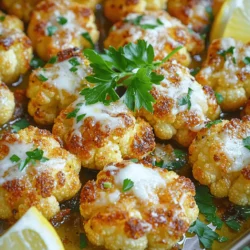 For this Garlic Parmesan Roasted Cauliflower, you need: - 1 large head of cauliflower, cut into florets - 4 tablespoons olive oil - 4 cloves garlic, minced - 1 cup grated Parmesan cheese - 1 teaspoon garlic powder - 1 teaspoon onion powder - 1 teaspoon smoked paprika - Salt and pepper to taste These ingredients work together to create a delicious dish. The cauliflower provides a great base. The garlic brings a strong flavor, while the Parmesan adds a creamy touch. You can make your dish even better with: - 2 tablespoons chopped fresh parsley - Lemon wedges Fresh parsley gives a pop of color and flavor. Lemon wedges add a nice zing when served. If you want to switch things up, here are some ideas: - Try cheddar or mozzarella cheese instead of Parmesan. - Use avocado oil or coconut oil instead of olive oil. These swaps keep the dish tasty while catering to your needs. You can easily adapt this recipe to suit your taste. For the full recipe, check out the detailed instructions. First, take your large head of cauliflower and cut it into florets. Make sure the pieces are roughly the same size. This helps them cook evenly. Rinse the florets under cold water to clean them. Shake off any excess water. Next, line a large baking sheet with parchment paper. This makes cleanup easier and prevents sticking. Now, let's move to mixing. In a big bowl, toss the cauliflower florets with olive oil and minced garlic. Add garlic powder, onion powder, smoked paprika, salt, and pepper. Mix well to coat each floret evenly. You want every piece to soak up the flavors. This step is key to making your garlic parmesan roasted cauliflower tasty. Preheat your oven to 425°F (220°C). Spread the cauliflower mixture in a single layer on the baking sheet. Place it in the oven and roast for 25-30 minutes. Halfway through, flip the florets to get them golden and tender on all sides. After this time, take the baking sheet out. Sprinkle the grated Parmesan cheese over the hot cauliflower. Return it to the oven for 5-7 more minutes. This melts the cheese and gives it a nice, crispy finish. Enjoy your dish! To get crispy cauliflower, follow a few simple steps. First, cut the florets into even sizes. This helps them cook evenly. Second, don’t overcrowd the baking sheet. Give them space to roast properly. Flip the florets halfway through cooking. This lets all sides get nice and brown. To avoid soggy florets, make sure to dry your cauliflower well after washing it. You can also use parchment paper on your baking sheet. This helps moisture escape and adds a nice crunch. Want to kick up the flavor? Try adding spices like cumin or chili powder. They add warmth and depth. You can also mix in some dried herbs, like thyme or oregano. Fresh ingredients matter too! Always use fresh garlic and parsley for the best taste. Fresh cheese is a must for that perfect melt. For plating, arrange the cauliflower on a large white plate. This makes the colors pop. You can also stack the florets for height. It looks fancy! Using garnishes is key. Sprinkle fresh parsley on top for color. A few lemon wedges on the side add a nice touch. The lemon juice brightens the dish. Want the full recipe? Check out the Full Recipe and enjoy! {{image_2}} You can switch up the cheese for this dish. Try using cheddar or mozzarella for a fun twist. Cheddar adds a sharp flavor. Mozzarella melts beautifully and gives a gooey texture. If you want a dairy-free option, use cashew cheese or nutritional yeast. These alternatives still give you that rich taste. Add some spice to your roasted cauliflower! You can use chili powder or red pepper flakes for heat. These spices will give your dish a kick. Fresh herbs like thyme or rosemary can add a nice touch, too. They bring a burst of freshness and color to your plate. Garlic Parmesan roasted cauliflower works well in many ways. You can serve it as a tasty side dish with any meal. It also shines as a main dish for a vegetarian night. Want to make it even better? Toss it into salads or grain bowls for added crunch and flavor. This dish is versatile and fits many meals! For the full recipe, check out the details above. To store leftovers, let the cauliflower cool first. Place it in an airtight container. This helps keep it fresh and tasty. You can store it in the fridge for up to three days. Glass containers work best because they are safe and do not stain. If you use plastic, ensure it’s BPA-free. When reheating, I recommend using the oven. Preheat it to 350°F (175°C). Place the cauliflower on a baking sheet. Cover it with foil to keep it moist. Heat for about 10 minutes. This method helps keep the texture crunchy. You can also use a microwave, but it may make the cauliflower soft. If you want to freeze the cauliflower, first cool it completely. Use a freezer-safe bag or container. Remove as much air as possible to prevent freezer burn. You can freeze it for up to three months. When ready to eat, thaw it in the fridge overnight. Reheat it in the oven for best results. It takes about 25 to 30 minutes to roast cauliflower. Preheat your oven to 425°F (220°C) for best results. Flip the florets halfway through to ensure even cooking. You want the cauliflower to turn golden brown and become tender. It should feel soft when you poke it with a fork. Yes, you can prepare garlic parmesan roasted cauliflower ahead of time. Store it in an airtight container in the fridge for up to three days. To reheat, place it in a preheated oven at 350°F (175°C) for about 10-15 minutes. This keeps the texture nice and crispy. Garlic parmesan roasted cauliflower pairs well with many dishes. Serve it alongside grilled chicken or fish for a great meal. It also works nicely with pasta or as part of a veggie bowl. You can even enjoy it as a snack or appetizer. The flavors complement a wide range of main dishes. For a fun twist, add it to salads or grain bowls. This blog post covered all you need to know about garlic parmesan roasted cauliflower. We discussed key ingredients, easy steps, and helpful tips. You can make this tasty dish with various cheese options and spices. Remember to store leftovers properly and enjoy them later. Experiment with flavors and make it your own. With these tips, you can create a delicious, healthier meal that everyone will love. Enjoy your cooking journey and have fun with this recipe!