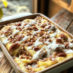 To make a delightful Cinnamon Roll Dump Cake, gather these simple items: - 2 cans of refrigerated cinnamon roll dough (with icing) - 1 cup of melted butter - 1 cup of chopped pecans or walnuts - 1 teaspoon ground cinnamon - 1 cup of brown sugar - 1 cup of vanilla ice cream (for serving) I often choose well-known brands for the cinnamon roll dough. This ensures reliable results. A good quality butter makes a big difference too. If you have dietary needs, don't worry! Here are some swaps you can try: - For a gluten-free option, look for gluten-free cinnamon roll dough. - Use coconut oil instead of butter for a dairy-free version. - If you want a nut-free cake, skip the nuts or use seeds like sunflower seeds. For flavor, you can add a splash of vanilla extract or a pinch of nutmeg. These small changes can really enhance your cake! First, preheat your oven to 350°F (175°C). This step is key to getting the right bake. Next, grab a 9x13-inch baking dish and grease it well. Use butter or cooking spray to coat the bottom and sides. This helps the cake come out clean after baking. Now, let’s prepare the cinnamon roll dough. Open two cans of refrigerated cinnamon roll dough. Take each roll and cut it in half. This makes smaller pieces that will bake nicely. Spread these dough pieces evenly across the bottom of your greased baking dish. It’s okay if they don’t fit perfectly. Next, we will mix the ingredients. In a large bowl, combine one cup of melted butter, one cup of brown sugar, and one teaspoon of ground cinnamon. Use a whisk or a fork to mix these together well. You want all the sugar to dissolve and the cinnamon to blend in. This mixture will add a sweet, sticky layer to the cake. Now, pour this butter mixture evenly over the cinnamon roll pieces in your baking dish. Make sure to cover all the dough to ensure it gets flavorful. Then, sprinkle one cup of chopped pecans or walnuts on top. This adds a nice crunch and nutty flavor to the cake. Place the baking dish in your preheated oven. Bake for 30 to 35 minutes. Keep an eye on it toward the end of the baking time. You’ll know it’s done when the top is golden brown and bubbly. If you gently press the top, it should spring back. Once baked, take it out of the oven. Let the cake cool for about 10 minutes. This helps it set and makes it easier to serve. Drizzle the icing included in the cinnamon roll cans over the warm dump cake. For a special touch, serve it warm with a scoop of vanilla ice cream. Enjoy this easy and delicious dessert! For the complete recipe, check the Full Recipe. To get the right texture in your cinnamon roll dump cake, use room temperature ingredients. This helps the dough mix well with the other items. Cold butter or eggs can make it hard to blend. When mixing, avoid overdoing it. Stir just until combined to keep the cake fluffy. If you mix too much, you can end up with a soggy bottom. This cake tastes great warm. Serve it with a scoop of vanilla ice cream or a dollop of whipped cream. The cold and creamy treat pairs well with the warm cake. For a nice touch, sprinkle extra chopped nuts on top. To make it look fancy, cut the cake into squares and place them on a colorful plate. One common mistake is overbaking or underbaking. To check for doneness, look for a golden brown top and bubbly edges. If it seems too soft in the middle, give it a few extra minutes. Another mistake is not spreading the icing evenly. Drizzle the icing in a zig-zag pattern to cover the cake well. This way, every bite gets a taste of that sweet goodness. For the full recipe, check [Full Recipe]. {{image_2}} You can easily change this recipe to fit your taste. Try adding chocolate chips or fresh fruit, like apples or blueberries. The sweetness of the fruit pairs well with the cinnamon rolls. If you want a little kick, add nutmeg or ginger. These spices can give your dump cake a warm and cozy feel. If you have a gluten or dairy issue, don't worry! You can use gluten-free cinnamon roll dough instead. For dairy-free options, substitute butter with coconut oil or a dairy-free butter. You can also use a dairy-free icing. If you are vegan, look for cinnamon roll dough that fits your needs. You can swap the butter and icing for vegan versions to keep it plant-based. Need to serve more people? You can easily double the recipe. Just use a larger baking dish. If you want smaller portions, make mini versions. Use muffin tins or small ramekins to create individual servings. This way, everyone gets their own delicious treat! For the complete recipe, check out the Full Recipe link. To keep your Cinnamon Roll Dump Cake fresh, let it cool first. Then, store it in an airtight container. For the best results, use a glass or plastic container with a lid. If you want to save it for later, you can freeze the cake. Cut it into portions, wrap each piece tightly in plastic wrap, and place them in a freezer bag. This way, you can enjoy a slice anytime! When you're ready to enjoy your leftovers, reheating is key. Preheat your oven to 350°F (175°C). Place the dump cake in a baking dish. Cover it with foil to keep it from drying out. Heat for about 15-20 minutes. If you prefer the microwave, warm a slice for 30 seconds, then check it. Avoid heating too long, as that can make it soggy. Cinnamon Roll Dump Cake will taste great for about 3-4 days in the fridge. After that, the flavor and texture start to fade. If frozen, it can last for up to 3 months. Watch for signs of spoilage, like odd smells or mold. If you see any, it's best to toss it. Enjoy your delicious dessert while it's fresh! Yes, you can use other types of dough. You can try biscuit dough or pie crust. These options add a different texture. You can also use crescent roll dough for a flakier finish. Each dough will give a unique taste. Make sure the dough can hold toppings well. You can add chocolate chips or caramel sauce for extra richness. Sprinkle some cream cheese frosting on top after baking for a sweet touch. Try adding fresh fruit like apples or berries for a twist. A scoop of whipped cream also makes it special. Layering different toppings creates fun flavors. The term "dump cake" comes from how easy it is to make. You simply dump ingredients into a pan. It started as a quick dessert idea using cake mix. This method saves time and effort. Many people love dump cakes for their simplicity and taste. This blog post explained how to make a delicious dump cake. We went through the ingredients needed, possible substitutions, and step-by-step instructions. I shared tips for the best texture and ways to serve it. You can also try different flavor and dietary variations. Finally, we covered storing and reheating tips to keep it fresh. When you follow these steps, you’ll create a tasty treat every time. Enjoy your baking and impress your friends and family!
