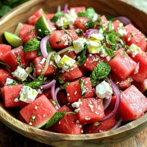 Feta Watermelon Salad Flavorful Summer Delight