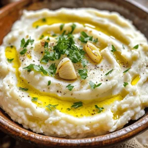 Roasted Garlic Mashed Cauliflower Creamy Delight