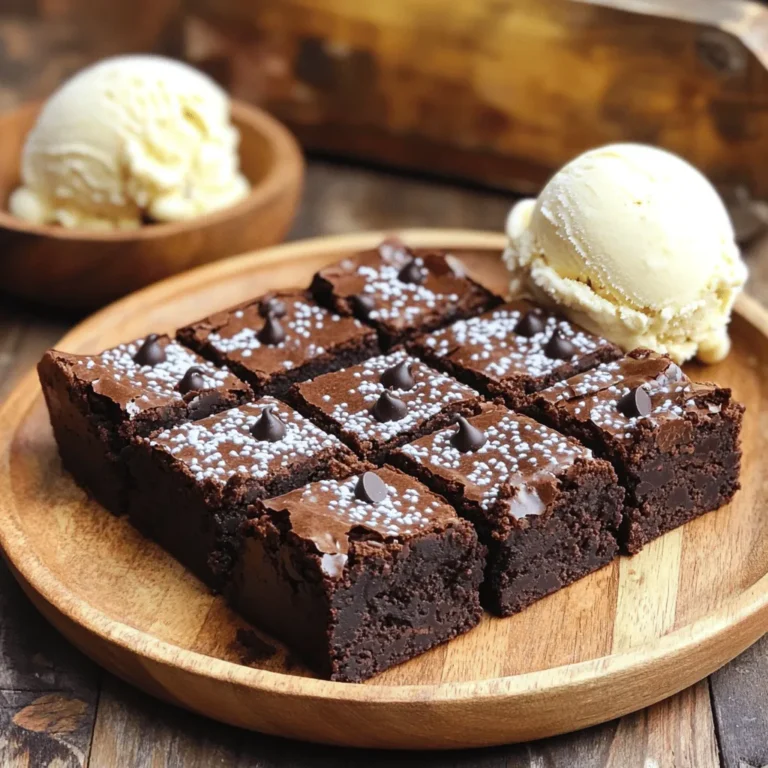 To make these brownies, you need some key items. Here’s what you will need: - 1 ripe avocado, mashed - 1/2 cup coconut oil, melted - 1/2 cup brown sugar - 1/4 cup maple syrup - 2 large eggs - 1 teaspoon vanilla extract - 1/2 cup all-purpose flour (or gluten-free flour) - 1/2 cup unsweetened cocoa powder - 1 teaspoon baking powder - 1/4 teaspoon salt - 1/2 cup dark chocolate chips These ingredients create a rich and creamy brownie. The mashed avocado gives a smooth texture. The coconut oil adds a nice richness that blends well with cocoa. Want to make your brownies even better? You can add some fun extras. Here are a few ideas: - A pinch of cinnamon for warmth - Chopped nuts like walnuts or pecans for crunch - A splash of espresso to boost the chocolate flavor - Dried fruit like cherries or cranberries for a sweet twist These options can add more tastes and textures. Feel free to mix and match based on what you enjoy. Not all ingredients fit everyone’s needs. Here are some swaps you can use: - Use olive oil instead of coconut oil for a different flavor. - Replace eggs with flaxseed meal for a vegan option. Mix 1 tablespoon of flaxseed with 2.5 tablespoons of water. Let it sit for 5 minutes. - Try almond flour instead of all-purpose flour for a gluten-free choice. These substitutions help you customize the brownies. You can still keep them tasty while meeting your dietary needs. For the full recipe, check out the details provided above! To start making these rich brownies, gather your ingredients. You need one ripe avocado, coconut oil, brown sugar, maple syrup, eggs, and vanilla extract. For dry ingredients, use all-purpose flour, cocoa powder, baking powder, and salt. You will also need dark chocolate chips. 1. First, preheat your oven to 350°F (175°C). Grease a 9x9-inch pan or line it with parchment paper. 2. In a large bowl, mash the ripe avocado until it’s smooth. 3. Next, add the melted coconut oil, brown sugar, and maple syrup. Mix these until they blend well. 4. Now, crack in the eggs one at a time. Stir well after each egg. Then, add the vanilla extract and mix again. 5. In a separate bowl, whisk together the flour, cocoa powder, baking powder, and salt. 6. Slowly add the dry mix to the wet mix. Fold gently with a spatula until just combined. Don't overmix! 7. Finally, fold in the dark chocolate chips for that extra chocolatey goodness. Once your batter is ready, it’s time to bake! 1. Pour the brownie batter into the prepared pan. 2. Spread it out evenly with your spatula. 3. Bake in the preheated oven for 25 to 30 minutes. 4. To check if they are done, insert a toothpick into the center. If it comes out with a few moist crumbs, they’re perfect! After baking, let the brownies cool in the pan for about 10 minutes. 1. Carefully transfer them to a wire rack to cool completely. 2. Once cooled, cut them into squares. 3. Serve on a nice plate and dust with powdered sugar. For a special treat, add a scoop of vanilla ice cream on the side! For the full recipe, check the details above. Enjoy your delicious avocado chocolate brownies! To make great brownies, start with a ripe avocado. Look for avocados that feel soft but not mushy. You want a smooth, dark green skin. If it’s too hard, let it sit on your counter for a few days. Once ripe, store it in the fridge to keep it fresh. A ripe avocado will blend well and add creaminess to your batter. To keep your brownies moist, use the right amount of avocado. The recipe calls for one ripe avocado. It adds healthy fats and richness. Make sure to mash it well so there are no lumps. Mixing in melted coconut oil also helps keep the brownies soft. Don’t overbake! Check them at 25 minutes. A toothpick should come out with a few moist crumbs. This ensures they stay fudgy and rich. One common mistake is overmixing the batter. Fold the flour mixture in gently. Overmixing can make your brownies tough. Another pitfall is using too much heat. Make sure your oven is preheated to 350°F (175°C). If you bake at a higher temperature, the edges may burn while the middle stays raw. Lastly, check your ingredients' freshness. Old baking powder can ruin your rise. Stick to the recipe for the best results. For the full recipe, check out the detailed instructions above. {{image_2}} You can easily make these brownies gluten-free. Just swap regular flour for gluten-free flour. The texture stays rich and moist. You can use almond flour or coconut flour. Both options work well. This way, everyone can enjoy these tasty treats! To make vegan avocado chocolate brownies, replace the eggs. Use flax eggs instead. Mix one tablespoon of ground flaxseed with three tablespoons of water. Let it sit for five minutes to thicken. You can also use applesauce as a substitute. One quarter cup of applesauce works great too! Want to add a crunch? Toss in some nuts! Walnuts or pecans go well with chocolate. You can also add chocolate chips for extra sweetness. Dried fruits like cherries or cranberries add a nice chew. Feel free to get creative with your mix-ins! To keep your avocado chocolate brownies fresh, store them in an airtight container. This helps prevent them from drying out. Place a piece of parchment paper between layers if you stack them. Store the container at room temperature for up to three days. If you want them to last longer, refrigerate them for up to a week. Just remember that cold storage can change the texture slightly. Freezing these brownies is easy and keeps them tasty. First, let the brownies cool completely. Then, cut them into squares. Wrap each square in plastic wrap. Place the wrapped brownies in a freezer-safe bag. Be sure to remove as much air as possible. You can freeze these brownies for up to three months. When you're ready to eat them, just thaw them in the fridge overnight. Reheating avocado chocolate brownies is simple. You can microwave them for about 10-15 seconds to warm them up. This will make them soft and gooey again. If you prefer, you can also reheat them in the oven. Set your oven to 350°F (175°C) and heat for about 5-10 minutes. Serve warm for a delightful treat. For the full recipe, check the earlier section! No, you cannot taste the avocado in the brownies. The avocado adds creaminess and moisture. It blends well with cocoa and sugar. You get rich chocolate flavor without the avocado taste. This secret ingredient keeps brownies soft and fudgy. To check if brownies are done, use a toothpick. Insert it in the center of the brownies. If it comes out with a few moist crumbs, they are ready. Avoid overbaking them for a dry texture. The baking time is usually 25-30 minutes. Yes, these brownies can be healthy. They use avocado and coconut oil instead of butter. This swap provides healthy fats. They also have less sugar than traditional brownies. With dark chocolate chips, you add antioxidants too. They are a tasty treat that can fit into a balanced diet. Avocado chocolate brownies last about 3-4 days at room temperature. Store them in an airtight container. For longer storage, they can be refrigerated for up to a week. If you freeze them, they last about 3 months. Make sure to wrap them tightly before freezing. For the full recipe, check out the previous section. Avocado chocolate brownies use simple, tasty ingredients to make a delicious treat. We explored essential ingredients and fun extras to boost flavor. I shared steps for preparing, baking, and cooling your brownies, plus tips to make them rich and moist. You learned about gluten-free and vegan options, and the best ways to store them. Remember, choosing ripe avocados is key for great taste. Enjoy your brownies, knowing they are both tasty and a bit healthier!