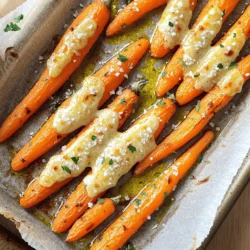 - 1 pound of baby carrots, washed and peeled (or regular carrots, cut into sticks) - 3 tablespoons olive oil - 4 cloves of garlic, minced - 1/2 cup grated Parmesan cheese - 1 teaspoon dried thyme - 1 teaspoon sea salt - 1/2 teaspoon black pepper - Fresh parsley for garnish (optional) To make Garlic Parmesan Roasted Carrots, you need simple ingredients. The carrots bring a sweet taste. Olive oil helps the flavors mix. Garlic adds a strong, savory punch. Parmesan cheese gives a nice, cheesy layer. Thyme, salt, and pepper bring balance to the dish. Using baby carrots is easy. They are small and ready to use. If using regular carrots, cut them into sticks. This way, they roast evenly. You can add parsley for a fresh look. It also adds a nice flavor. This dish is perfect for any meal. It is healthy and full of flavor. For the full recipe, check the earlier section. First, wash the carrots under cold water. This removes dirt and germs. If you use regular carrots, peel them with a vegetable peeler. Cut them into sticks about the same size. This helps them cook evenly. In a large bowl, pour 3 tablespoons of olive oil over the carrots. Add 4 minced cloves of garlic, 1 teaspoon of dried thyme, 1 teaspoon of sea salt, and 1/2 teaspoon of black pepper. Use a spoon to mix well. Make sure every carrot is coated with the oil and seasonings. This step is key for flavor. Preheat your oven to 425°F (220°C). Spread the seasoned carrots on a baking sheet in a single layer. Roast them for 25 minutes. Halfway through, stir the carrots for even cooking. After 25 minutes, sprinkle 1/2 cup of grated Parmesan cheese on top. Return them to the oven for another 5-10 minutes. Check if the cheese is melted and golden. The carrots should be tender. Using fresh garlic makes a big difference. Fresh garlic has a bright, bold taste. Dried garlic lacks the same punch. Always opt for fresh garlic when you can. Mince it finely for better flavor release. When it comes to Parmesan cheese, choose the real deal. Look for a block of Parmigiano-Reggiano. Pre-grated cheese often has fillers that dull the flavor. Grating it fresh adds a nice texture and depth to your dish. To get crispy edges on your carrots, space them well on the baking sheet. If they are too close, they will steam instead of roast. A single layer helps them brown nicely. Stir the carrots halfway through cooking. This ensures they roast evenly. If you forget to stir, some may burn while others stay soft. Aim for a light toss to keep them coated in garlic and cheese. {{image_2}} You can switch out carrots for many other veggies. Try using broccoli, asparagus, or Brussels sprouts. Each one adds a unique taste and texture. If you use broccoli, cut it into bite-sized florets. For asparagus, just trim the ends. Brussels sprouts should be halved for even cooking. Cooking times may change based on the vegetable you choose. Here are some quick guidelines: - Broccoli: Roast for about 20 minutes. - Asparagus: Roast for about 15 minutes. - Brussels Sprouts: Roast for about 25 to 30 minutes. These times ensure your veggies stay crisp and tasty. To take your dish to the next level, consider adding spices or herbs. A pinch of smoked paprika gives a nice kick. Fresh herbs like rosemary or basil can brighten the flavor. If you want to swap out Parmesan, consider these options: - Feta: Offers a tangy taste. - Pecorino Romano: Adds a sharper flavor. - Nutritional yeast: Great for vegan dishes, providing a cheesy flavor. These changes can make your Garlic Parmesan Roasted Carrots feel new and exciting every time you cook them. To keep Garlic Parmesan Roasted Carrots fresh, follow these steps. First, let the carrots cool to room temperature. Then, place them in an airtight container. Make sure the lid seals well. Store them in the refrigerator. They will last for about 3 to 5 days. If you want to keep them longer, consider freezing. However, freezing may change the texture. Reheating is simple. The best method is using the oven. Preheat it to 350°F (175°C). Spread the carrots on a baking sheet. Heat for about 10 to 15 minutes. This keeps them crispy. You can also use a microwave. Place the carrots in a safe dish and cover it. Heat for 1 to 2 minutes, checking often. For best flavor and texture, avoid overheating. Enjoy your tasty leftovers! For the full recipe, visit the section above. What can I serve with Garlic Parmesan Roasted Carrots? You can serve Garlic Parmesan Roasted Carrots with many dishes. They pair well with grilled chicken, steak, or fish. You can also add them to a warm salad or serve them with pasta. They bring a nice, sweet flavor to any meal. Can I make Garlic Parmesan Roasted Carrots ahead of time? Yes, you can prepare Garlic Parmesan Roasted Carrots ahead of time. Simply roast the carrots and let them cool. Store them in an airtight container in the fridge. When you're ready to eat, reheat them in the oven for best results. This way, they stay crisp and tasty. Can I use frozen carrots for this recipe? I recommend using fresh carrots for the best flavor and texture. Frozen carrots may not roast well. They can become mushy and lose some flavor. If you must use frozen, cook them longer to achieve the same finish. How do I adjust cooking time if using larger carrot pieces? If you use larger carrot pieces, you need to adjust the cooking time. Cut the carrots into sticks that are about 1 inch thick. Roast them for 30 to 35 minutes instead of 25 minutes. Always check for tenderness by piercing with a fork. The carrots should feel soft but still firm. Garlic Parmesan Roasted Carrots are simple and tasty. We covered all the steps: from choosing fresh ingredients to roasting for that perfect crunch. Remember, using fresh garlic and the right Parmesan makes a big difference. Feel free to switch carrots for other veggies and mix in your favorite spices. Store your leftovers properly to enjoy them later. With these tips, you can create a delicious side dish any time. Enjoy your cooking journey!