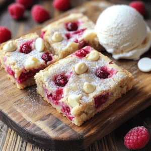 White Chocolate Raspberry Blondies Irresistible Treat