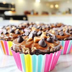 To create these no-bake chocolate peanut butter oatmeal cups, you will need the following ingredients: - 1 cup rolled oats - 1/2 cup natural peanut butter - 1/4 cup honey or maple syrup - 1/4 cup unsweetened cocoa powder - 1/4 teaspoon salt - 1/2 teaspoon vanilla extract - 1/4 cup mini chocolate chips (plus extra for topping) - 1/4 cup chopped nuts (optional, such as almonds or walnuts) Each of these ingredients plays a key role. The rolled oats give a hearty base, while peanut butter adds creaminess and protein. Honey or maple syrup provides sweetness. The cocoa powder gives a rich chocolate flavor, and salt enhances the taste. Vanilla extract adds a lovely aroma. The mini chocolate chips and nuts add texture and extra flavor. Feel free to mix it up based on your taste or what you have at home! - Combine oats, peanut butter, honey or maple syrup, cocoa powder, salt, and vanilla. - Use your hands to mix until everything is well combined. - Fold in the mini chocolate chips and nuts if you want some crunch. - Line a muffin tin with cupcake liners or spray it with non-stick cooking spray. - Scoop about 2 tablespoons of the mixture into each muffin cup. Press down firmly so they hold their shape. - Sprinkle some extra mini chocolate chips on top for a tasty finish. - Refrigerate the cups for at least 30 minutes to let them set. Using your hands to mix the ingredients can help a lot. Your hands warm the peanut butter, making it easier to blend. You can feel if the mixture is even. This way, every bite is just as tasty. Make sure to mix well until no dry oats are left. The right texture is key to a great cup. If the mixture is too dry, add a bit more peanut butter or honey. If it feels too wet, add a few oats. Chilling is also important. Let the cups sit in the fridge for at least 30 minutes. This helps them set and hold their shape. You can get creative with toppings! Try adding crushed nuts or a drizzle of melted chocolate. For special occasions, serve the cups on a fun platter. You can also add fresh fruit on the side for color. These small touches make your no-bake cups look fancy and fun! {{image_2}} You can change up the nut butter in this recipe. Almond or cashew butter works well too. Each nut butter gives a new taste and texture. You can also add different flavors of extract. Try almond or coconut extract for a twist. If you want to make this recipe vegan, replace honey with maple syrup. This simple swap makes it plant-based and just as sweet. For a gluten-free option, ensure you use certified gluten-free oats. This way, you can enjoy these cups without worry. Add dried fruits like raisins or cranberries for extra flavor. You can also use seeds like chia or flaxseeds for added crunch and nutrition. If you love chocolate, try dark chocolate chips or even white chocolate. Each option brings a new layer of taste to your oatmeal cups. To keep your no-bake chocolate peanut butter oatmeal cups fresh, store them in an airtight container. This helps lock in moisture and flavor. You can keep them in the fridge or freezer, depending on when you plan to eat them. If you choose the fridge, they will be ready to enjoy at any time. In the refrigerator, these cups last about one week. If you notice any off smells, mold, or changes in texture, it's best to toss them. Always trust your senses. Freshness is key! To freeze these cups, wrap each one in plastic wrap, then place them in a freezer-safe bag. When you want to enjoy one, remove it from the freezer and let it thaw in the fridge. You can also use leftover cups in smoothies or as a topping for yogurt or oatmeal. They add great flavor and texture! Yes, you can use other nut butters. Almond butter and cashew butter work well. They have similar textures and flavors. Just make sure to choose a nut butter that you enjoy. The taste may change slightly, but it will still be delicious! The cups need at least 30 minutes in the fridge to set. Chilling them helps them firm up nicely. If you want them extra firm, you can chill them for an hour or more. Just keep an eye on them, and you’ll know when they’re ready! Yes, you can add protein powder. Start with one tablespoon and mix it in well. Too much protein powder may change the taste and texture. Adjust the liquid slightly if needed to keep it moist. Enjoy your tasty, protein-packed treat! These no-bake cups are easy to make and fun to enjoy. We covered the ingredients, steps, tips, and variations. You can customize them to fit your taste. Whether you choose classic peanut butter or explore new flavors, these cups are a hit. Store them right to keep them fresh. I hope you feel inspired to make and share these tasty treats. You will not regret it!