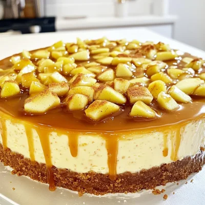 Caramel Apple Cinnamon Cheesecake Delightful Recipe