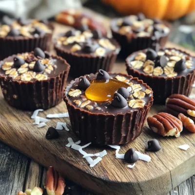 Chocolate Pumpkin Oat Cups No-Bake Easy Treat