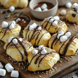 - 1 cup cream cheese, softened - 1/2 cup sugar - 1 teaspoon vanilla extract - 1/2 cup mini marshmallows - 1/2 cup chocolate chips - 1/2 cup graham cracker crumbs - 1 package refrigerated crescent roll dough - Cooking spray - Extra chocolate and graham cracker crumbs for garnish To make Air Fryer S’mores Cheesecake Bites, you need a few main ingredients. First, use cream cheese for a rich and creamy base. The sugar adds sweetness while the vanilla extract brings a lovely flavor. Mini marshmallows and chocolate chips create that classic s'mores taste. Next, you need graham cracker crumbs. They give a wonderful crunch and tie everything together. The refrigerated crescent roll dough is perfect for wrapping the filling and making it bite-sized. Cooking spray is essential to prevent sticking. Finally, for a nice touch, have extra chocolate and graham cracker crumbs on hand for garnish. They make your bites look even more delicious when served. Start by mixing one cup of softened cream cheese and half a cup of sugar in a bowl. Add one teaspoon of vanilla extract for flavor. Beat the mixture until it is smooth and creamy. This step is key for a rich filling. Next, gently fold in half a cup of mini marshmallows and half a cup of chocolate chips. Make sure the marshmallows and chips spread evenly. This will give every bite a sweet surprise. Now, preheat your air fryer to 320°F (160°C). This takes about five minutes. While it heats up, unroll the crescent roll dough on a clean surface. Separate it into triangles as the package suggests. This dough gives your bites a flaky texture that pairs well with the filling. Once your filling is ready, it’s time to assemble the bites. Take a spoonful of the cheesecake mixture and place it at the wide end of each triangle. Fold the edges over the filling. Roll it tightly into a bite-sized package. Pinch the seams to seal them well. This step keeps the filling from leaking out while cooking. Before you cook, lightly spray the air fryer basket with cooking spray. This helps prevent sticking. Arrange the bites in the air fryer basket. Make sure they do not touch each other. You may need to cook them in batches. Set the timer for 8 to 10 minutes. Keep an eye on them to avoid overcooking. When they turn golden brown and puffed, they are ready. Carefully remove the bites and let them cool for a bit. Enjoy these delicious treats! To get the best results with your Air Fryer S’mores Cheesecake Bites, follow these tips: - Ensuring even cooking for all bites: Place the bites in a single layer. Avoid crowding the air fryer basket. This helps hot air circulate and cooks them evenly. If you have many bites, cook them in batches. - Adjusting cook times based on air fryer model: Each air fryer can cook slightly differently. Start with the recommended time of 8-10 minutes. Check them at the 8-minute mark. If they need more time, add an extra minute. Keep an eye on the color. They should be golden brown. Serving your cheesecake bites can make them even more fun! - Presentation ideas for serving: Use a rustic wooden board or a bright plate. Arrange the bites neatly. Add mini marshmallows around them for a fun touch. This makes your dessert look inviting and colorful. - Dipping sauce recommendations: Offer a small bowl of chocolate sauce for dipping. You can also serve it with caramel sauce or marshmallow fluff. These will enhance the flavors of the bites, making every bite even more delightful. {{image_2}} You can swap regular chocolate chips for dark or white chocolate. Dark chocolate gives a rich taste. White chocolate offers a sweet, creamy twist. Both options enhance the flavor. Try mixing different types for a fun surprise inside each bite. Adding different extracts can change the whole taste. Almond extract brings a nutty flavor. Coconut extract adds a tropical touch. You can even mix vanilla with these flavors for more depth. Explore and find your favorite combinations to surprise your guests. For a lighter treat, use reduced-fat cream cheese. It still tastes great and cuts calories. You can also swap regular sugar for sugar substitutes like stevia or monk fruit. These changes make the bites guilt-free while keeping them delicious. Enjoy your treats without worry! To keep your Air Fryer S’mores Cheesecake Bites fresh, place them in an airtight container. Make sure to let them cool completely before storing. You can store them in the fridge for up to three days. This helps maintain their creamy filling and fluffy texture. When you want to enjoy leftovers, reheating is key. The best method is to use the air fryer again. Preheat your air fryer to 300°F (150°C). Place the bites in the basket and heat for about 3-5 minutes. This method keeps them crispy on the outside and soft inside. If you want to save some bites for later, freezing is a great option. First, let the bites cool completely. Then, arrange them in a single layer on a baking sheet. Freeze them for about an hour. Once they are firm, transfer them to a freezer bag. They can last for up to two months. When you're ready to enjoy, thaw them in the fridge overnight and reheat as described above. Yes, you can prepare the filling ahead of time. Mix the cream cheese, sugar, and vanilla. Then fold in the mini marshmallows and chocolate chips. Store this in the fridge for up to two days. When you're ready to cook, unroll the crescent roll dough and fill it. This saves time and makes it easy for last-minute gatherings. To reheat these bites, use the air fryer. Preheat it to 320°F (160°C). Place the bites in the basket for about 4 minutes. This keeps them crispy and warm. You can also use a microwave, but they may lose some crunch. If you use the microwave, heat in short bursts to avoid overcooking. Absolutely! You can try puff pastry or biscuit dough. Both will change the flavor and texture. Puff pastry gives a flakier bite, while biscuit dough offers a denser feel. Each option creates a unique twist on your cheesecake bites. Experiment and see what you enjoy best! Air fryer S’mores cheesecake bites combine sweet cream cheese with rich chocolate and marshmallows. I shared easy steps to prep, assemble, and cook these treats. You’ll impress friends and family with tasty bites quick and hassle-free. Remember to experiment with flavors and toppings, as they elevate your dessert game. You can store, reheat, and even freeze extras for another day. Enjoy making these fun snacks, and feel free to share your spin on this simple recipe!