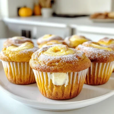 Bakery-Style Pumpkin Cream Cheese Muffins Delight