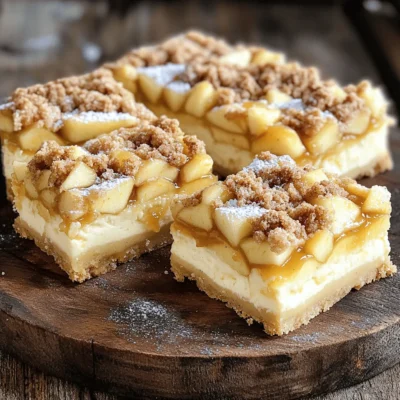 Apple Pie Cheesecake Streusel Bars Irresistible Treat