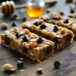 - 1 cup rolled oats - 1/2 cup peanut butter (creamy or crunchy) - 1/4 cup honey or maple syrup - 1/2 cup brown sugar - 1 teaspoon vanilla extract - 1/2 teaspoon baking powder - 1/4 teaspoon salt - 1/2 cup chocolate chips (semi-sweet or dark) - 1/4 cup chopped nuts (optional) Each ingredient here plays a key role in making these bars tasty. The rolled oats add fiber and chewiness. Peanut butter gives rich flavor and protein. Use honey or maple syrup for natural sweetness. Brown sugar deepens the taste and adds moisture. A dash of vanilla extract lifts the flavors. Baking powder helps the bars rise slightly. Salt balances sweet notes and enhances taste. Chocolate chips bring joy with every bite. If you want crunch, toss in some chopped nuts. This blend of ingredients creates a delicious treat. Each bite satisfies your sweet tooth and keeps you full. You can easily adjust these ingredients to fit your taste. For example, try almond butter instead of peanut butter. Experiment with dark chocolate or white chocolate chips too. The options are endless! - Preheat your oven to 350°F (175°C). - Line an 8x8-inch baking pan with parchment paper. Leave some paper over the edges. This helps lift the bars out later. - In a large bowl, combine 1 cup of rolled oats, 1/2 teaspoon of baking powder, and 1/4 teaspoon of salt. - Stir well to mix everything evenly. - In another bowl, blend together 1/2 cup of peanut butter, 1/4 cup of honey or maple syrup, 1/2 cup of brown sugar, and 1 teaspoon of vanilla extract. - Mix until it’s smooth and creamy. - Pour the wet mixture into the bowl with the dry ingredients. - Stir until everything is well combined. - If you want to add nuts, fold in 1/4 cup of chopped nuts now. - Gently fold in 1/2 cup of chocolate chips until well mixed. - Spread the mixture into the prepared baking pan. Press it down evenly. - Bake for 20-25 minutes. The edges should be golden brown, and the center should feel firm. - After baking, let the bars cool completely in the pan on a wire rack. - Once cool, lift the bars out using the parchment paper and cut them into squares. To get the right texture, you need to choose your baking time wisely. Bake these bars for 20 minutes if you want them chewy. For a crunchier bar, add a few extra minutes. Keep an eye on the edges. They should turn golden brown for the best results. Let them cool completely before cutting. This helps set the bars and gives you neat squares. Storing your bars properly keeps them fresh. Place them in an airtight container. They can last up to one week at room temperature. If you want to keep them longer, put them in the fridge. They can stay good for up to two weeks there. Just remember to let them come to room temperature before enjoying! Serving matters! A wooden cutting board works great. Place the bars on it, and sprinkle extra chocolate chips and nuts around. For a rustic touch, wrap each bar in parchment. Tie it with twine for a lovely gift. This makes the bars look appealing and fun to eat! {{image_2}} You can switch up the nut butter for a new taste. Almond or cashew butter works great. Each gives a unique twist to the bars. You can also try different types of chocolate. White chocolate adds a sweet creaminess, while milk chocolate makes it rich and smooth. Experiment with your favorite flavors to keep things fun! If you need gluten-free options, use gluten-free oats. This simple swap keeps the bars safe for those with gluten issues. You can also make these bars vegan. Instead of honey, use maple syrup. This keeps the bars sweet and plant-based. You can enjoy these bars no matter your diet! You can store your Chocolate Chip Peanut Butter Oat Bars in two ways: in the pantry or the fridge. If you keep them in the pantry, place them in an airtight container. They will stay fresh for up to five days. If you prefer a longer shelf life, the fridge is the way to go. In the fridge, the bars can last up to two weeks. Just make sure to wrap them well to avoid drying out. Freezing is a great option if you want to keep these bars for longer. Cut the bars into squares before freezing. Wrap each square in plastic wrap, then place them in a freezer bag. They can last for up to three months in the freezer. When you want to enjoy a bar, simply take it out and let it thaw at room temperature. This method helps maintain their yummy taste and texture. Yes, you can make these bars vegan. To replace honey, use maple syrup. For eggs, you don't need them in this recipe, so you are good to go! Just stick with the other ingredients. These bars last about one week at room temperature. Store them in an airtight container. If they start to smell bad or feel sticky, it’s time to toss them. You can use quick oats, but the bars may be softer. Rolled oats give a chewier texture. If you want that chewiness, stick with rolled oats for the best result. Now you know how to make tasty bars with simple ingredients. Follow clear steps to mix and bake them. Remember, you can change flavors and make them fit your diet. Store your bars well for the best taste. Enjoy sharing your homemade treats with friends and family. Experiment and find your favorite mix, whether chewy or crunchy. Happy baking!