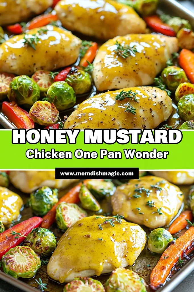 Discover the simplicity and flavor of Sheet-Pan Honey Mustard Chicken & Veggies in this easy recipe! This dish combines tender chicken breasts with vibrant Brussels sprouts, carrots, and bell peppers, all coated in a delicious honey mustard glaze. Perfect for busy weeknights, it bakes in just 30 minutes for a wholesome meal the whole family will love. Click through to explore this delectable recipe and get inspired to make dinner effortless and tasty!