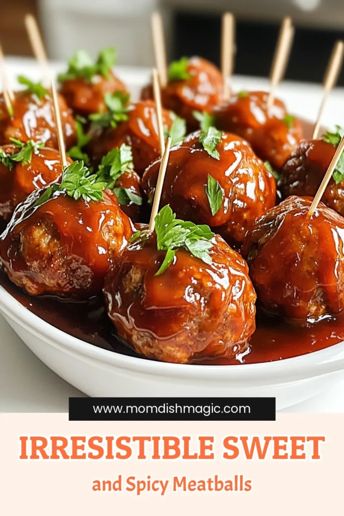 Elevate your next gathering with these Sweet & Spicy BBQ Meatballs that are sure to impress! Packed with flavor and easy to prepare, this recipe combines ground beef (or turkey), crisp breadcrumbs, and a mouthwatering BBQ sauce infused with honey and spices. Perfect for game day or family dinners, these meatballs are a crowd-pleaser. Click through for the full recipe and create a tasty dish today! #BBQMeatballs #EasyRecipes #ComfortFood #PartyFood