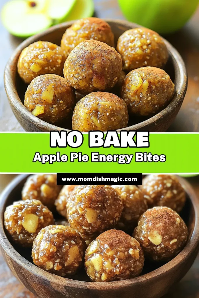 Satisfy your sweet tooth and boost your energy with these delicious Apple Pie Energy Bites! Made with wholesome ingredients like oats, almond butter, and dried apples, these easy-to-make snacks are perfect for on-the-go or an afternoon treat. In just 15 minutes, you’ll have a healthy pick-me-up that tastes just like apple pie. Click through for the full recipe and start creating your own batch today!