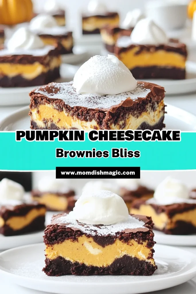 Indulge in the deliciousness of Pumpkin Cheesecake Brownies this fall! These gooey treats combine rich brownie flavors with a creamy pumpkin cheesecake swirl, making them perfect for any occasion. With easy steps and simple ingredients, you can create this seasonal favorite that everyone will love. Dive into the recipe now and impress your family and friends! 🍂🎃 Click through for the full recipe! #PumpkinBrownies #FallBaking #DessertRecipes #PumpkinSeason