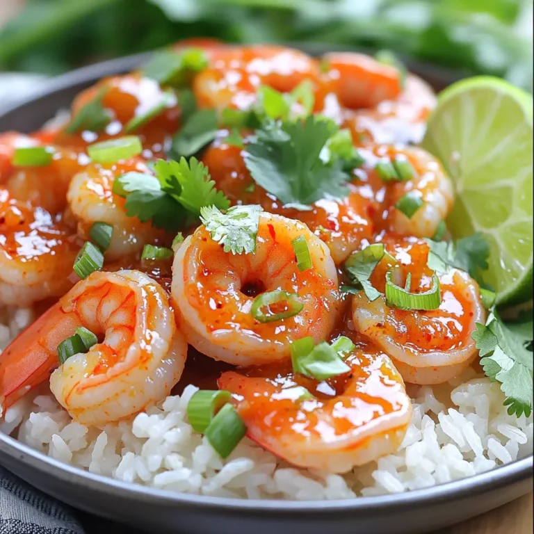 - Shrimp and Rice Components - 1 pound large shrimp, peeled and deveined - 1 cup jasmine rice - 2 cups water or chicken broth - Seasoning and Condiments - 4 cloves garlic, minced - 1 tablespoon fresh ginger, grated - 2 tablespoons olive oil - 1 tablespoon sriracha or chili garlic sauce - 2 teaspoons soy sauce - Salt and pepper, to taste - Garnishes and Serving Suggestions - 1 green onion, sliced (for garnish) - 1/4 cup fresh cilantro, chopped (for garnish) - Lime wedges (for serving) Gathering the right ingredients is key to making these spicy garlic shrimp rice bowls. Start with fresh, large shrimp. They cook quickly and pack a lot of flavor. Jasmine rice is my go-to choice here; it cooks up fluffy and fragrant. For seasoning, garlic and ginger are must-haves. They give the dish a warm, aromatic base. I love using sriracha for heat. You can adjust the amount to match your spice level. Soy sauce adds depth, while salt and pepper balance the flavors. Don't forget the garnishes! Green onions and fresh cilantro add a pop of color and freshness. Lime wedges are perfect for squeezing over the dish, enhancing the flavors. With all these ingredients ready, you will create a quick and tasty meal in just 15 minutes. Rinsing the Jasmine Rice Start by rinsing the jasmine rice. Place it in a bowl and cover it with cold water. Swirl the rice around with your hands. This helps remove excess starch. Keep rinsing until the water runs clear. This step ensures fluffy rice. Boiling and Simmering Next, add the rinsed rice to a medium saucepan. Pour in 2 cups of water or chicken broth. Bring this mixture to a boil over high heat. Once it boils, lower the heat to a simmer. Cover the saucepan and cook for about 15 minutes. The rice will soak up all the liquid. Letting Rice Sit When the time is up, take the saucepan off the heat. Let it sit, covered, for an extra 5 minutes. This resting time makes the rice even softer. Sautéing Garlic and Ginger While the rice cooks, heat 2 tablespoons of olive oil in a large skillet. Use medium-high heat for this. Add 4 minced garlic cloves and 1 tablespoon of grated ginger. Sauté for about 30 seconds. Watch carefully to avoid burning them; you want them fragrant. Cooking the Shrimp Now, it’s time to add the shrimp. Use 1 pound of large shrimp, peeled and deveined. Season with salt, pepper, and 1 tablespoon of sriracha. Cook for 3-4 minutes. Stir frequently. The shrimp should turn pink and opaque when done. Adding Soy Sauce Once the shrimp are cooked, add 2 teaspoons of soy sauce to the skillet. Stir well to mix everything together. Then, remove the skillet from heat. Fluffing the Rice Take a fork and fluff the jasmine rice gently. This helps separate the grains. Topping with Shrimp Mixture Divide the fluffed rice into bowls. Spoon the spicy garlic shrimp mixture on top of each bowl. Adding Garnishes For the final touch, garnish with sliced green onions and chopped cilantro. Serve with lime wedges on the side. This adds a fresh and zesty flavor to your meal. Enjoy your spicy garlic shrimp rice bowls! How to Achieve the Ideal Cook For juicy shrimp, cook them until they turn pink and opaque. This takes about 3-4 minutes. Overcooking will make them tough, so keep a close eye. When they curl up slightly, they are done! Recommended Cooking Techniques I like to use a large skillet for even cooking. Start with medium-high heat. Add olive oil, then garlic and ginger. This method brings out the best flavors. Always stir the shrimp often to cook them evenly. Alternative Sauces to Use If you want to change things up, try different sauces. You can swap sriracha for sweet chili sauce for a milder taste. Soy sauce can also be mixed with teriyaki for a sweet twist. Spice Level Adjustments To control heat, use less sriracha. If you love spice, add more! You can also mix in crushed red pepper flakes for more kick. Adjust based on your taste and comfort level. {{image_2}} Types of Rice Alternatives You can swap jasmine rice for brown rice for a nutty flavor. Quinoa is another great choice. It cooks fast and packs protein, too. If you want something different, try cauliflower rice. It’s low-carb and soaks up flavors well. Substituting Protein Options If shrimp isn’t your thing, chicken works great. Just cut it into small pieces and cook until golden. Tofu is an excellent plant-based option. Press it to remove water and sauté it until crisp. Each swap gives a new twist to your meal. Adding Extra Vegetables You can boost nutrition by adding vegetables. Peppers, snap peas, or broccoli add color and crunch. Toss them in with the shrimp for a quick cook. Carrots or zucchini cooked until tender also work well. Using Different Herbs Change up the herbs for a fresh taste. Basil or mint can add a bright twist. You can also try dill for a unique flavor. Each herb brings its own style to the dish. Use what you have on hand for a fun, new dish! - Refrigeration Guidelines: Place leftover spicy garlic shrimp rice bowls in an airtight container. Store them in the fridge. They will last for up to three days. Make sure the dish cools before sealing. This keeps it fresh. - Freezing Recommendations: For longer storage, freeze the shrimp mixture and rice separately. Use freezer-safe bags or containers. The shrimp will last for up to three months. When ready to eat, thaw in the fridge overnight. - Best Methods for Reheating: Use a microwave or skillet. For the microwave, place the food in a safe dish. Heat in short bursts. Stir in between to warm evenly. If using a skillet, add a splash of water. This keeps the dish moist. - Maintaining Flavor and Texture: Avoid overcooking when reheating. This can make the shrimp tough. Heat just until warm. Add a squeeze of fresh lime juice for extra zest. It brightens up the flavors nicely. To reduce the spice in your shrimp, cut back on the sriracha. You can use only half or even skip it. Instead, try adding a bit of honey or sugar. This helps balance the heat. You can also add more garlic and ginger for flavor without more spice. Yes, you can use frozen shrimp. Just make sure to thaw them first. To thaw shrimp, place them in cold water for about 15-20 minutes. This way, they cook evenly. Follow the same steps in the recipe. The flavor will still be great! These shrimp bowls pair well with many sides. You can serve them with a fresh salad. Consider a simple cucumber salad for crunch. Steamed broccoli or asparagus also goes well. For a fun twist, add tortilla chips for some crunch. Whatever you choose, enjoy! You now have a clear guide to making a tasty shrimp and rice dish. We covered all the essential ingredients, cooking steps, tips, variations, and storage ideas. Use fresh shrimp, season well, and don’t forget the garnishes. Adjust spice levels to suit your taste. Enjoy experimenting with different ingredients and flavors. Remember to store leftovers properly for a quick meal later. This dish not only satisfies your hunger but also impresses with its bold flavors. Get cooking and enjoy every bite!