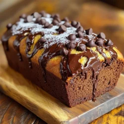 To make the chocolate marble loaf, gather these items: - 1 ½ cups all-purpose flour - 1 teaspoon baking powder - ½ teaspoon baking soda - ¼ teaspoon salt - ½ cup unsalted butter, softened - 1 cup granulated sugar - 2 large eggs - 1 teaspoon vanilla extract - ½ cup buttermilk - ¼ cup unsweetened cocoa powder - 1 tablespoon hot water - ½ cup chocolate chips (optional) You will need a few tools to bake this loaf: - 9x5 inch loaf pan - Mixing bowls (medium and large) - Whisk - Electric mixer or wooden spoon - Measuring cups and spoons - Parchment paper - Knife or skewer for marbling You can make your loaf even better with these options: - ½ cup chopped nuts (like walnuts or pecans) - ½ cup dried fruits (like cherries or raisins) - A pinch of cinnamon for warmth - Extra chocolate chips for a richer taste Start by preheating your oven to 350°F (175°C). This step is key for even baking. While the oven heats, grab a 9x5 inch loaf pan. Grease it well with butter or cooking spray. Line the bottom with parchment paper. This helps your loaf come out easily later. In a medium bowl, whisk together 1 ½ cups of all-purpose flour, 1 teaspoon of baking powder, ½ teaspoon of baking soda, and ¼ teaspoon of salt. Set this bowl aside. In a large bowl, cream ½ cup of softened unsalted butter with 1 cup of granulated sugar. Mix this for about 3-4 minutes until it’s light and fluffy. Next, add in 2 large eggs, one at a time. Mix well after each egg. Stir in 1 teaspoon of vanilla extract. Gradually add the dry mix to this bowl, while alternating with ½ cup of buttermilk. Start and end with the dry mix. Mix until just combined. In a small bowl, mix ¼ cup of unsweetened cocoa powder with 1 tablespoon of hot water until smooth. Take half of the batter from the large bowl and fold it into this cocoa mix. Now it’s time to marble. In your prepared loaf pan, pour half of the vanilla batter first. Then, add the chocolate batter. Finally, top it with the rest of the vanilla batter. Use a knife or skewer to swirl the batters together. Be gentle so you don’t over-mix. If you want, sprinkle ½ cup of chocolate chips on top for extra chocolate flavor. Now, bake your loaf in the preheated oven for 50-60 minutes. Check if it’s done by sticking a toothpick in the center. If it comes out clean, your loaf is ready. Let it cool in the pan for about 10 minutes. After that, move it to a wire rack to cool completely. Enjoy the wonderful aroma that fills your kitchen! To get a nice marble look, mix your batters gently. Pour half of the vanilla batter first. Then, add the chocolate batter on top. Finally, add the rest of the vanilla batter. Use a knife to swirl the batters together. Be careful not to mix too much. You want to see both colors. To keep your loaf moist, do not overbake it. Check with a toothpick after 50 minutes. If it comes out clean, it’s done. Adding buttermilk helps too. It gives the loaf a rich taste and keeps it soft. If you like, add chocolate chips for extra flavor. One common mistake is overmixing your batter. This can make your loaf dense. Another mistake is skipping the parchment paper. It helps with easy removal and keeps the loaf intact. Lastly, don’t forget to preheat your oven. A hot oven is key for a good rise. {{image_2}} You can add nuts for a crunchy twist. Walnuts or pecans work best. Chop them into small pieces. Mix about ½ cup of nuts into the vanilla batter. This will add a nice texture and flavor. The nuts pair well with the chocolate. You can also sprinkle some on top before baking. For a vegan version, swap the eggs and butter. Use 1 cup of applesauce instead of eggs. Replace butter with ½ cup of coconut oil or a vegan butter alternative. Use plant-based milk in place of buttermilk. Almond or soy milk are great options. Follow the same steps, and you’ll have a tasty vegan treat. To make this loaf gluten-free, use a gluten-free flour blend. Ensure it is a 1:1 baking mix for best results. You can still use the same amount of other ingredients. Be careful to check for gluten in any cocoa powder or chocolate chips. This way, everyone can enjoy this delicious loaf without worry. To keep your chocolate marble loaf fresh, wrap it tightly in plastic wrap. Place it in an airtight container. This helps keep the loaf moist and flavorful. You can store it at room temperature for up to three days. If you want it to last longer, refrigerate it. In the fridge, it stays good for about a week. Freezing your loaf is easy. First, let it cool completely. Then, wrap it in plastic wrap. After that, place it in a freezer bag or container. Make sure to remove as much air as possible. Your chocolate marble loaf can stay in the freezer for up to three months. When you are ready to eat it, just thaw it in the fridge overnight. To enjoy your chocolate marble loaf warm, preheat your oven to 350°F (175°C). Slice the loaf and place the pieces on a baking sheet. Heat for about 10 minutes. You can also use a microwave. Place a slice on a microwave-safe plate and heat it for 15-20 seconds. This will make it warm and soft again. Enjoy it with a cup of coffee or tea! Yes, you can use regular milk. Buttermilk adds a tangy taste and moisture. If you don’t have it, make a quick substitute. Mix 1 cup of milk with 1 tablespoon of vinegar or lemon juice. Let it sit for 5 to 10 minutes. This will give you a similar flavor and texture for your cake. To check if your cake is done, use a toothpick. Insert it in the center of the loaf. If it comes out clean or with a few moist crumbs, your cake is ready. If it has wet batter on it, bake for a few more minutes and check again. Keep an eye on the time, but also trust your senses. Absolutely! You can add up to 2 tablespoons more cocoa powder. Just remember to adjust the flour slightly. For every tablespoon of cocoa, remove one tablespoon of flour. This keeps the balance right in your batter. Your cake will turn out more chocolatey and delicious! This post covered how to make a delicious marble loaf cake. You learned about the key ingredients and necessary tools, plus optional add-ins for extra flavor. I shared step-by-step instructions to help you mix, bake, and cool your cake perfectly. Tips on achieving the best marble effect and avoiding common mistakes were included. I also gave variations for vegan and gluten-free options. Finally, you now know how to store and reheat your cake. Enjoy your baking journey and create something tasty!