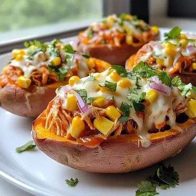 BBQ Chicken Stuffed Sweet Potatoes Flavorful Dish