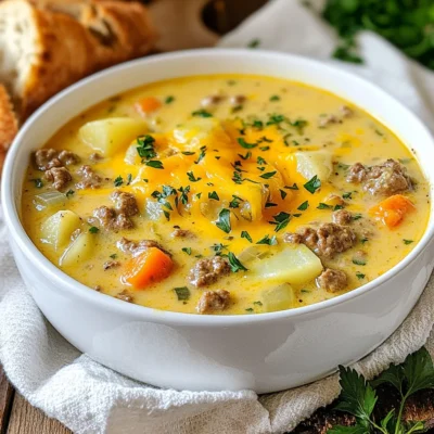 Cheeseburger Soup Delightful and Hearty Recipe