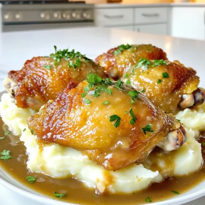 Golden Chicken and Gravy with Mash Delightful Meal