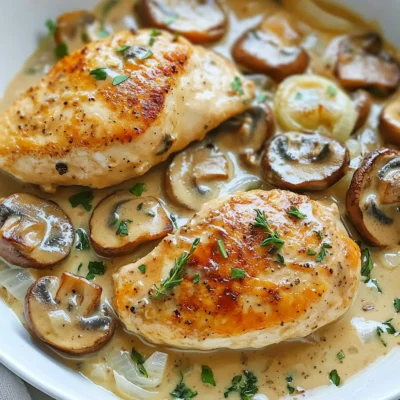 One-Pan Creamy Mushroom Chicken Simple and Tasty Meal