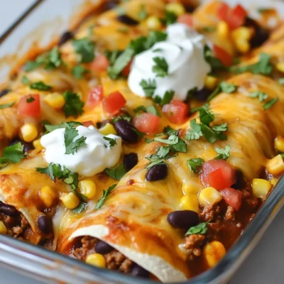 Cheesy Ground Beef Enchiladas Easy and Tasty Recipe