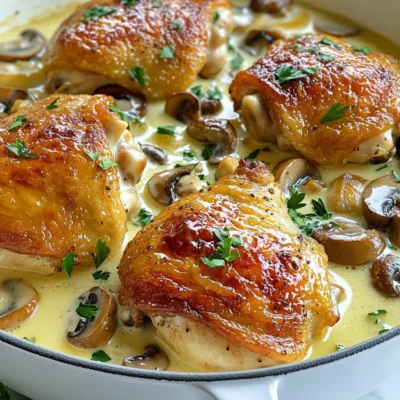 Creamy Mushroom Chicken Thighs Easy and Flavorful Meal
