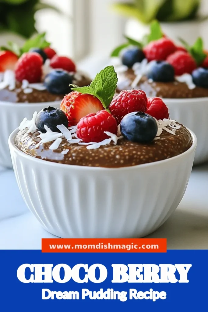 Indulge in a delicious and healthy breakfast with this Overnight Chia Seed Pudding recipe! This choco berry dessert combines creamy almond milk chia pudding with cacao and fresh mixed berries for a delightful vegan treat. Perfect for busy mornings, just prep it the night before! Enjoy the versatility of chia seed pudding and start your day right. Save this recipe for your healthy breakfast ideas today! #ChiaSeedPudding #VeganChiaPudding #HealthyBreakfastRecipes #ChocoBerryDessert