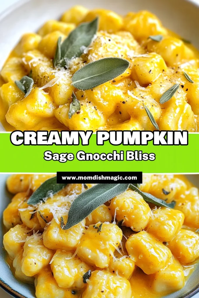 Indulge in this comforting Pumpkin Alfredo Gnocchi, the perfect Fall pasta dish! This creamy pumpkin gnocchi features a rich homemade gnocchi sauce mixed with fresh sage for an aromatic twist. Quick to prepare and bursting with seasonal flavors, it's ideal for cozy dinners. Don't miss out on this delightful sage pasta recipe! Save this recipe now and treat yourself! #PumpkinAlfredoGnocchi #FallPastaDish #CreamyPumpkinGnocchi #SagePastaRecipe