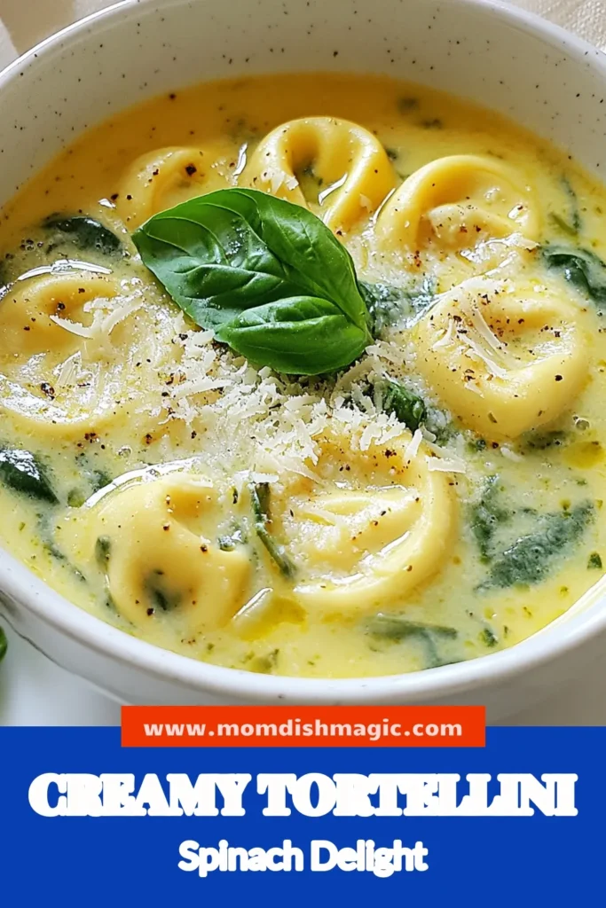 Warm up with this creamy spinach tortellini soup, a delightful and easy tortellini soup recipe that's perfect for a quick creamy soup dinner. Packed with fresh spinach and rich flavors, this vegetarian soup with tortellini is a comforting choice for any night. With just 10 minutes of prep time, you’ll be enjoying this versatile spinach soup recipe in no time. Save this recipe and give it a try! #TortelliniSoup #VegetarianRecipes #CreamySoup #QuickDinner
