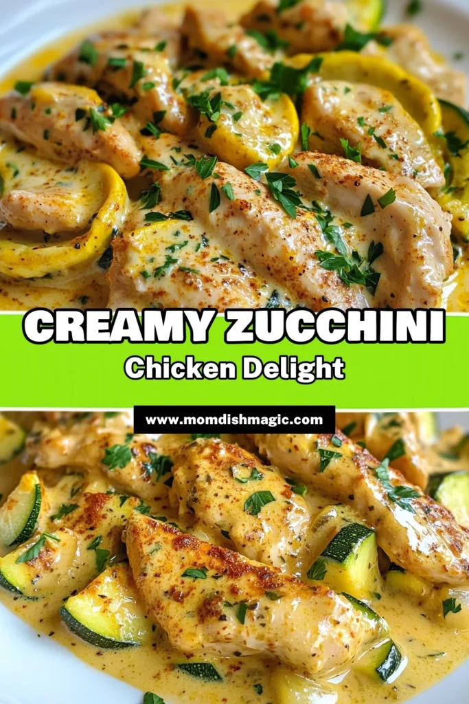 Discover a delicious comfort food recipe with this Creamy Paprika Zucchini Chicken! This easy chicken dinner combines tender chicken breasts with fresh zucchini in a creamy paprika sauce, making it a perfect one-pan chicken recipe. Ready in just 30 minutes, it’s ideal for busy weeknights. Don't miss out on this flavorful Zucchini Chicken Recipe; save it for your next family meal! #CreamyPaprikaChicken #ZucchiniChickenRecipe #EasyChickenDinner #OnePanChickenRecipe