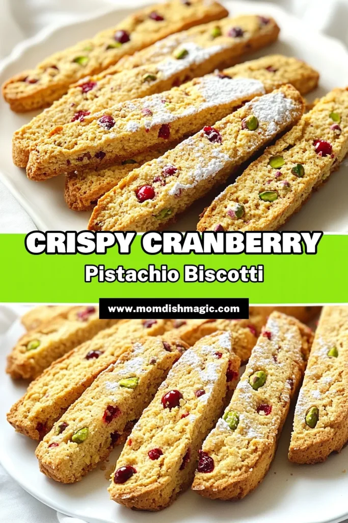 Indulge in the deliciousness of homemade Cranberry Pistachio Biscotti! This easy recipe combines buttery goodness with the sweet-tartness of cranberries and the crunch of pistachios. Perfect for your afternoon tea or coffee breaks, these biscotti are a delightful treat. Ready to impress your friends? Click through to explore the full recipe and bring this tasty snack to life! #BiscottiRecipes #HomemadeBaking #CranberryPistachio #TreatYourself
