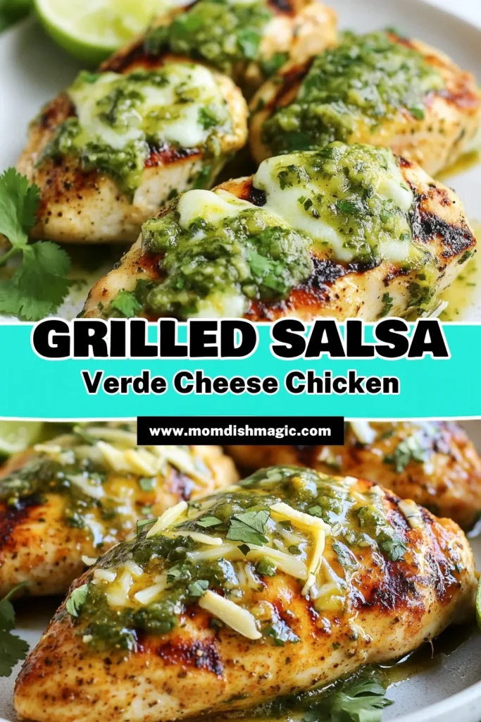 Discover this delicious grilled chicken recipe featuring Salsa Verde Pepper Jack Chicken! This easy grilled chicken is not only packed with flavor but also healthy. With zesty salsa verde and melted pepper jack cheese, it’s perfect for any occasion. Impress your family and friends with this quick, nutritious meal. Elevate your grilling game tonight! Save this mouthwatering recipe and try it out! #GrilledChickenRecipe #SalsaVerdeChicken #HealthyGrilledRecipes #PepperJackCheeseChicken