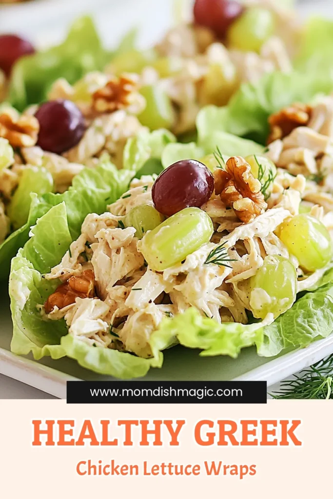 Discover a flavorful delight with this Greek Yogurt Chicken Salad Lettuce Wraps recipe! Perfect for an easy meal prep, these chicken salad lettuce wraps are not only delicious but also a healthy chicken salad recipe that fits your low-carb lifestyle. Made with tender shredded chicken, creamy Greek yogurt, and crunchy veggies, they’re a quick and satisfying option. Try this recipe today for a nutritious lunch or snack! #HealthyRecipes #MealPrep #LowCarb #ChickenSalad