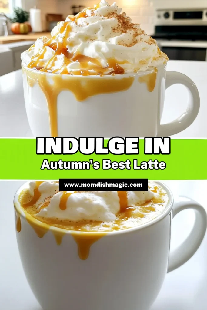 Indulge in the cozy flavors of fall with this delightful Salted Caramel Pumpkin Latte recipe! Combining rich espresso, creamy pumpkin, and a touch of caramel, this easy drink is perfect for a chilly day. Ready in just 10 minutes, you can enjoy it topped with whipped cream and a sprinkle of spice. Click to discover how to make this tasty treat at home! #PumpkinLatte #FallFlavors #CoffeeRecipes #PumpkinSpice