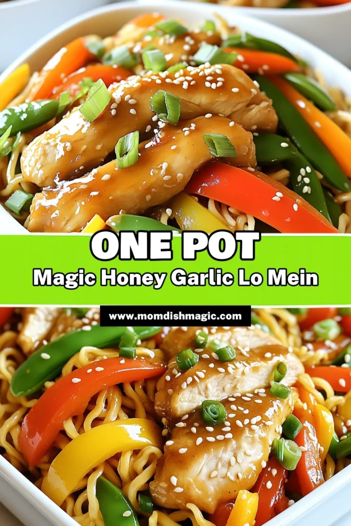 Savor the deliciousness of Slow Cooker Honey Garlic Lo Mein with this easy recipe! Packed with tender chicken, vibrant veggies, and flavorful sauce, this dish is perfect for busy weeknights. Simply toss everything in your slow cooker and let it do the work while you enjoy the enticing aromas. Click to explore this mouthwatering recipe and elevate your dinner game tonight! #SlowCookerRecipes #HoneyGarlic #LoMein #EasyDinnerIdeas