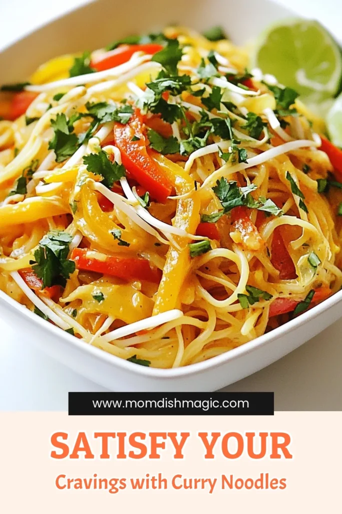 Discover the deliciousness of Singapore curry noodles with this quick rice noodles recipe that's perfect for busy weeknights! Our creamy coconut curry noodles are vegetarian-friendly and packed with vibrant flavors. In just 30 minutes, you can enjoy a hearty quick curry noodle dish that everyone will love. Save this recipe and bring the taste of Singapore to your kitchen tonight! #SingaporeCurryNoodles #VegetarianRecipes #CoconutCurryNoodles #QuickDinnerIdeas