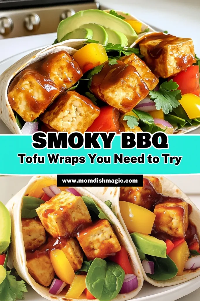 Delight your taste buds with these Sheet Pan Smoky BBQ Tofu Wraps! Perfect for a quick weeknight dinner, these wraps are filled with flavorful tofu, fresh veggies, and a smoky BBQ sauce, all roasted to perfection. This recipe is plant-based, easy to follow, and ready in just 45 minutes! Click through to explore the step-by-step instructions and presentation tips for a meal that’s as fun to make as it is to eat. #BBQTofu #VeganRecipes #SheetPanDinner #HealthyEating