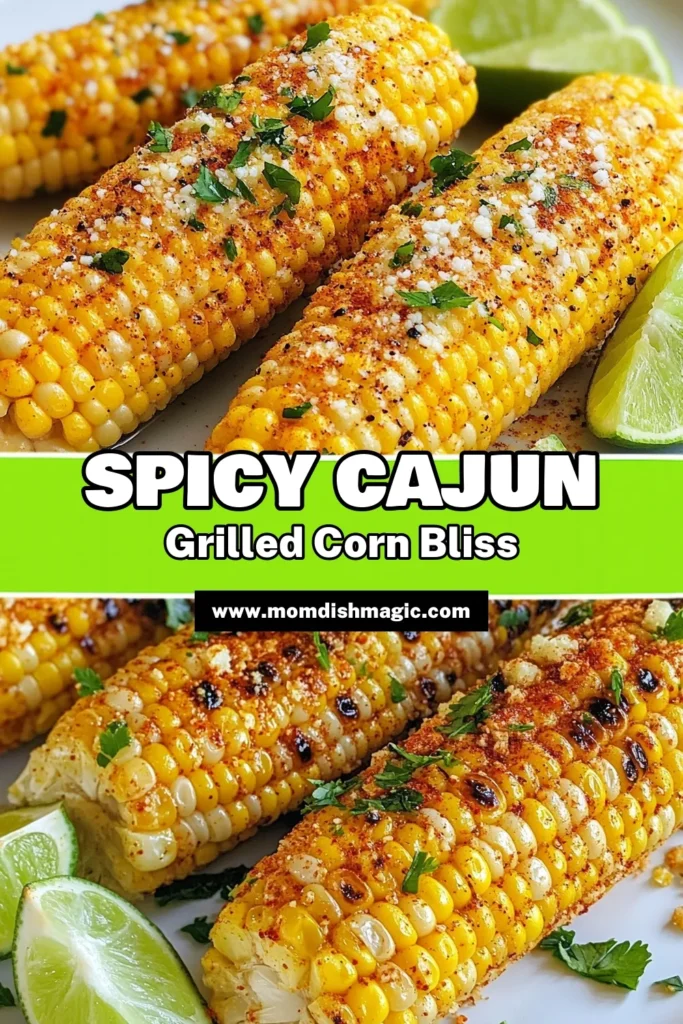 Get ready to spice up your BBQ with this mouthwatering Cajun corn on the cob! Perfectly grilled, each cob is slathered in a flavorful Cajun butter made with Cajun seasoning, garlic powder, and smoked paprika. This spiced corn recipe is not only easy to make but also a delightful addition to your summer gatherings. Serve it with butter and a twist of lime for a delicious kick! Don’t miss out—save this delicious grilled corn recipe now! #CajunCornOnTheCob #GrilledCornRecipes #SpicedCornRecipe #CornOnTheCobWithButter