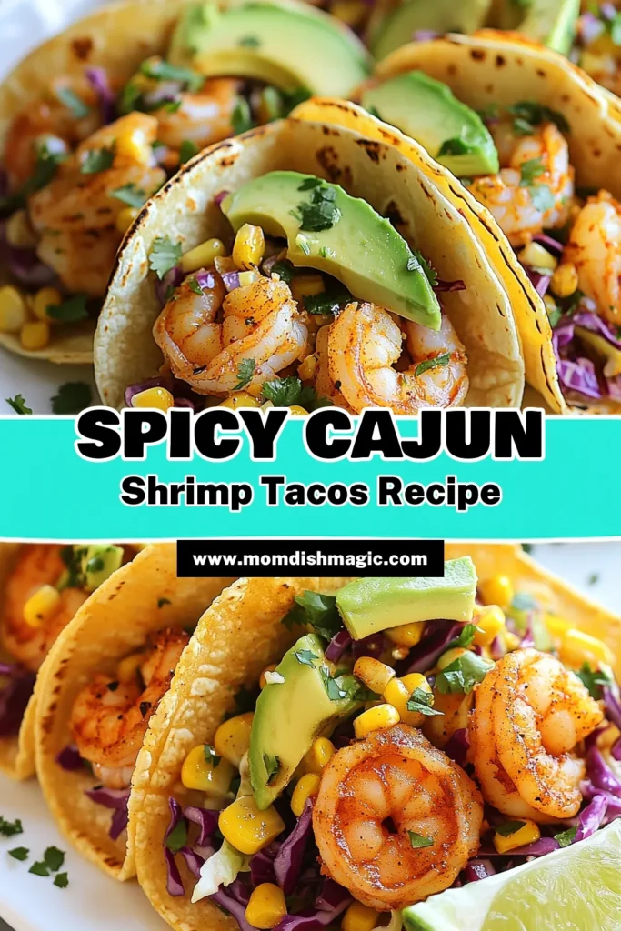 Craving a flavorful twist on taco night? Try our Cajun shrimp tacos! This easy shrimp taco recipe features succulent shrimp seasoned with Cajun spices and topped with vibrant cabbage slaw and creamy avocado. Perfect for a quick, healthy dinner, these spicy shrimp tacos are sure to impress. Enjoy them in just 30 minutes! Save this recipe for your next taco craving! #CajunShrimpTacos #EasyShrimpTacos #SpicyShrimpTacos #HealthyTacoRecipes