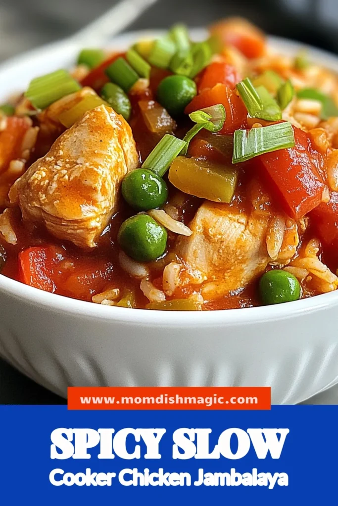 Looking for a delicious and simple dinner? Try this slow cooker chicken jambalaya! This easy jambalaya recipe features tender chicken thighs, flavorful spices, and rice, perfect for a cozy meal. Enjoy this Cajun chicken recipe that cooks effortlessly in your slow cooker. Ideal for busy nights, this chicken jambalaya with rice is sure to impress. Save this slow cooker Cajun recipe for your next family dinner! #Jambalaya #CajunCooking #SlowCookerRecipes #ChickenDinner