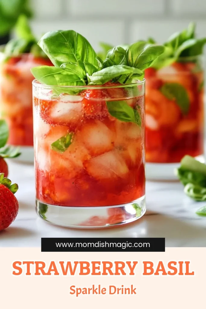 Quench your thirst with this delightful Strawberry Basil Mocktail! This fresh strawberry drink recipe combines juicy strawberries and fragrant basil for a refreshing summer drink you'll love. Perfect for any occasion, this sparkling basil beverage is a fantastic non-alcoholic strawberry cocktail that everyone can enjoy. Try this easy recipe today and impress your friends! #StrawberryBasilMocktail #SummerDrinks #MocktailRecipes #HealthyBeverages