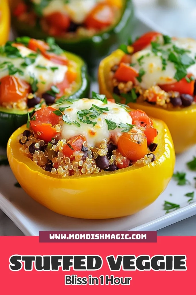 Discover a delicious and nutritious stuffed vegetable recipe that features quinoa stuffed peppers and baked zucchini boats! This healthy stuffed vegetables dish is packed with flavor, combining cherry tomatoes, black beans, and a medley of spices. Perfect for a satisfying vegetarian meal, it's simple to prepare and sure to impress. Try this vegetarian stuffed medley tonight and elevate your dinner routine! Save it for later! #StuffedVegetableRecipe #HealthyStuffedVegetables #QuinoaStuffedPeppers #BakedZucchiniBoats